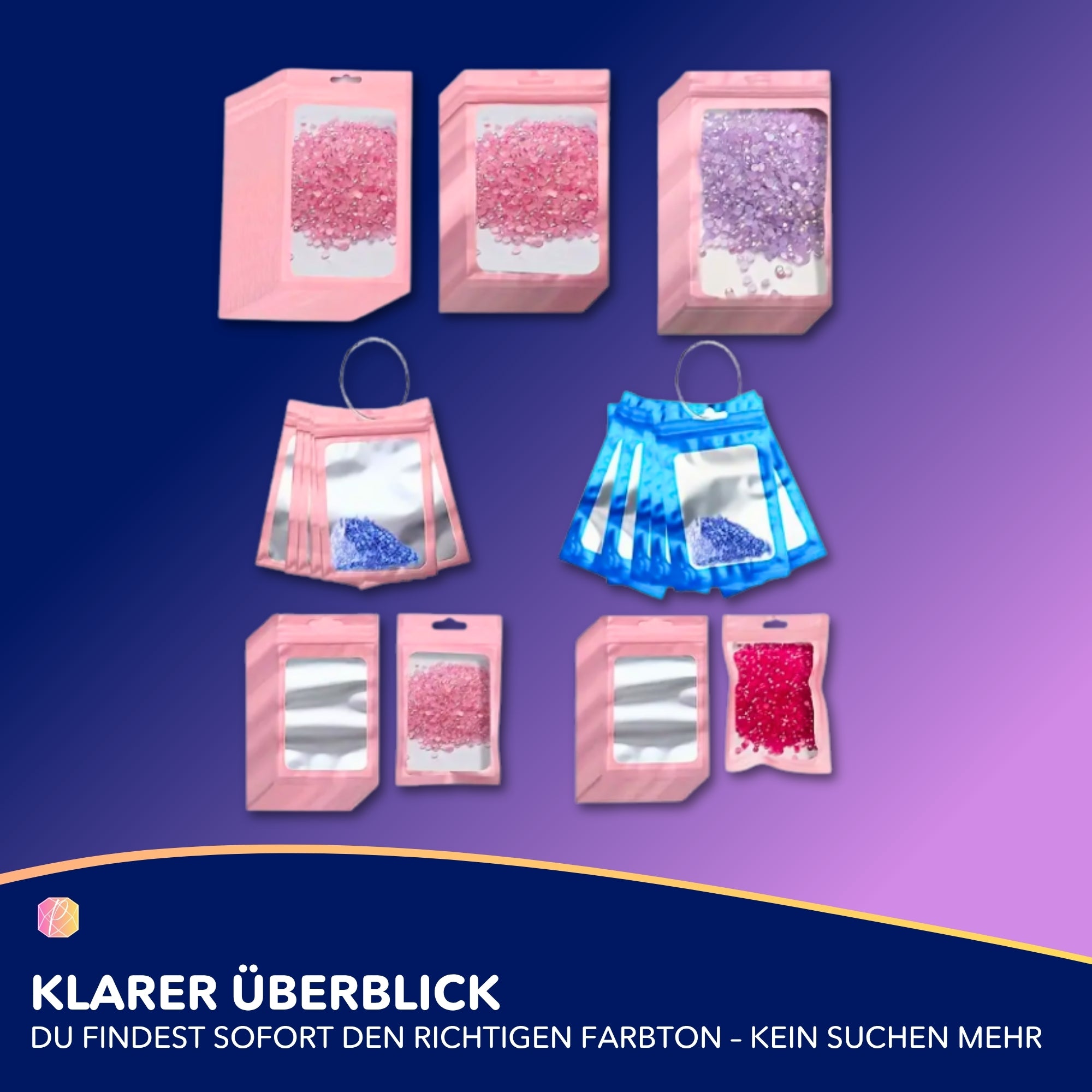 Diamond Painting Druckverschlussbeutel für Steinchen