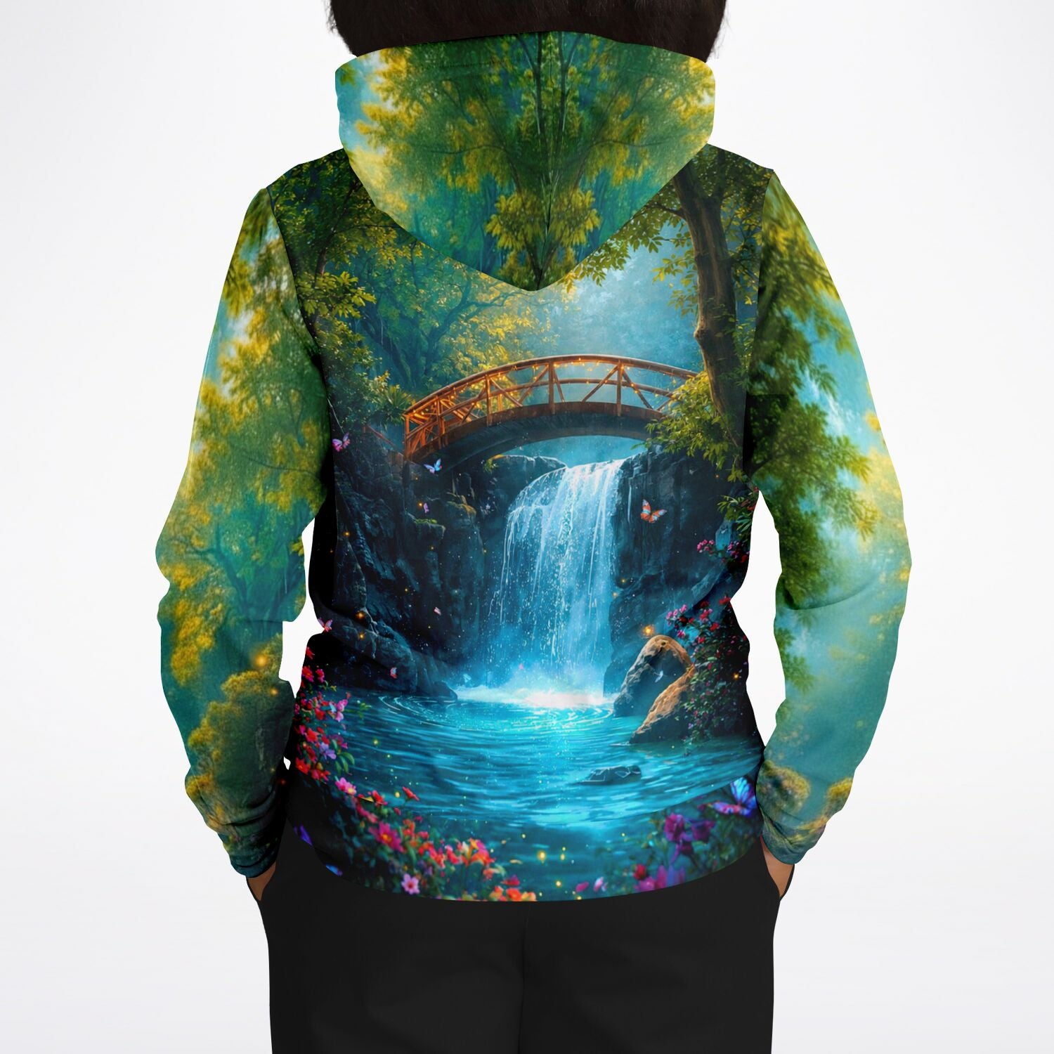 Dreamer Hoodie mit Brücke der Träume Motiv, perfekt für Fans von Malen nach Zahlen und Diamond Painting