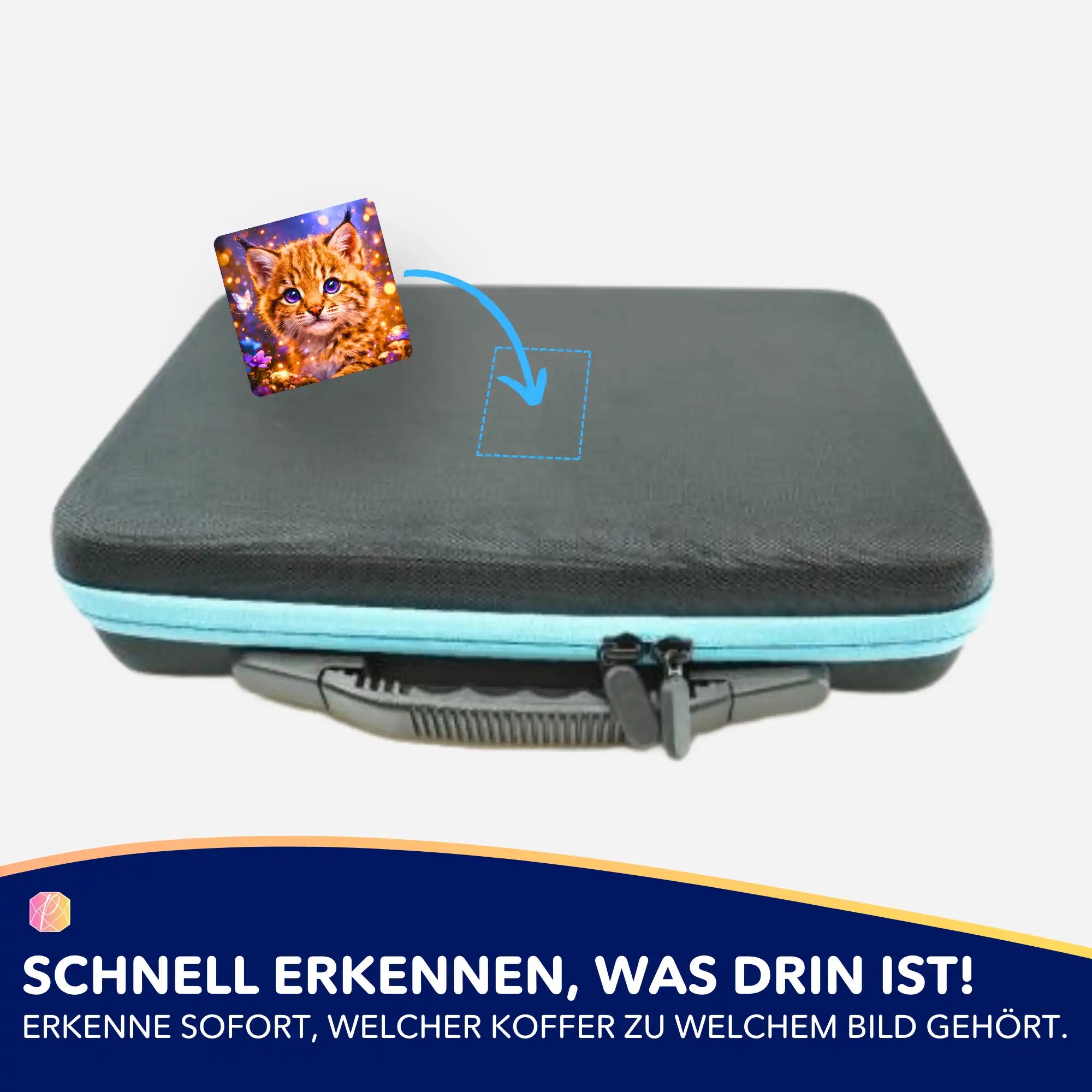 Picmondoo Diamond Painting Aufkleber zur Beschriftung von Zubehör-Koffern für eine bessere Organisation beim Basteln