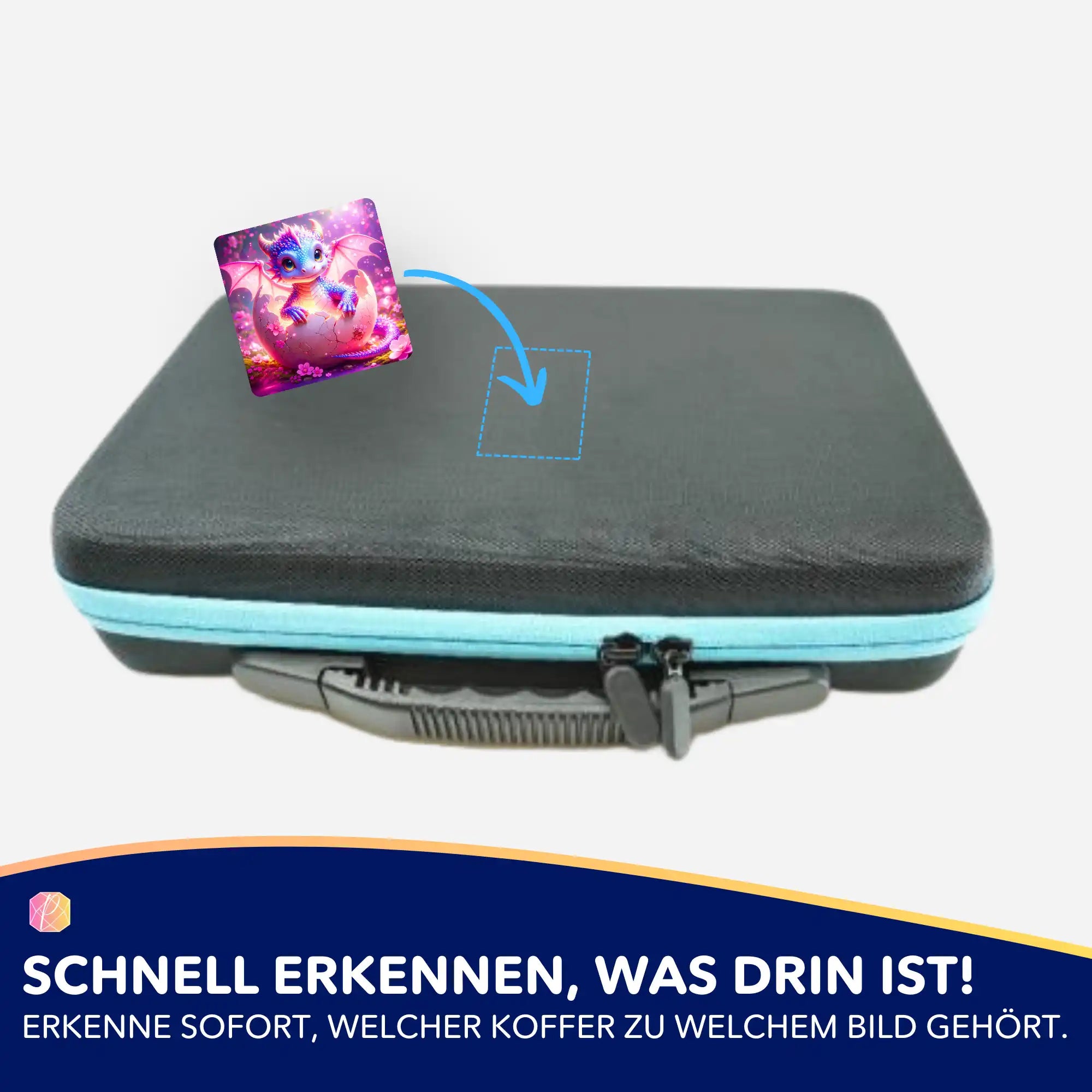 Dragon Sunny Aufkleber zur Organisation von Diamond Painting Zubehör und Koffern