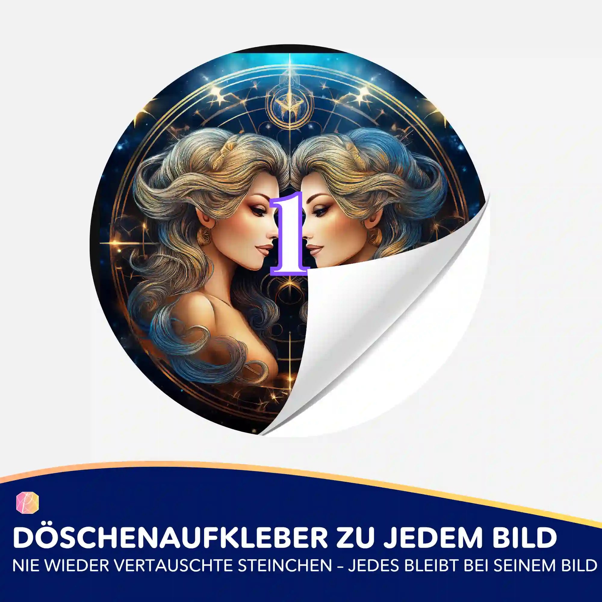 Döschenaufkleber - Sternzeichen Zwilling "Limited Edition"