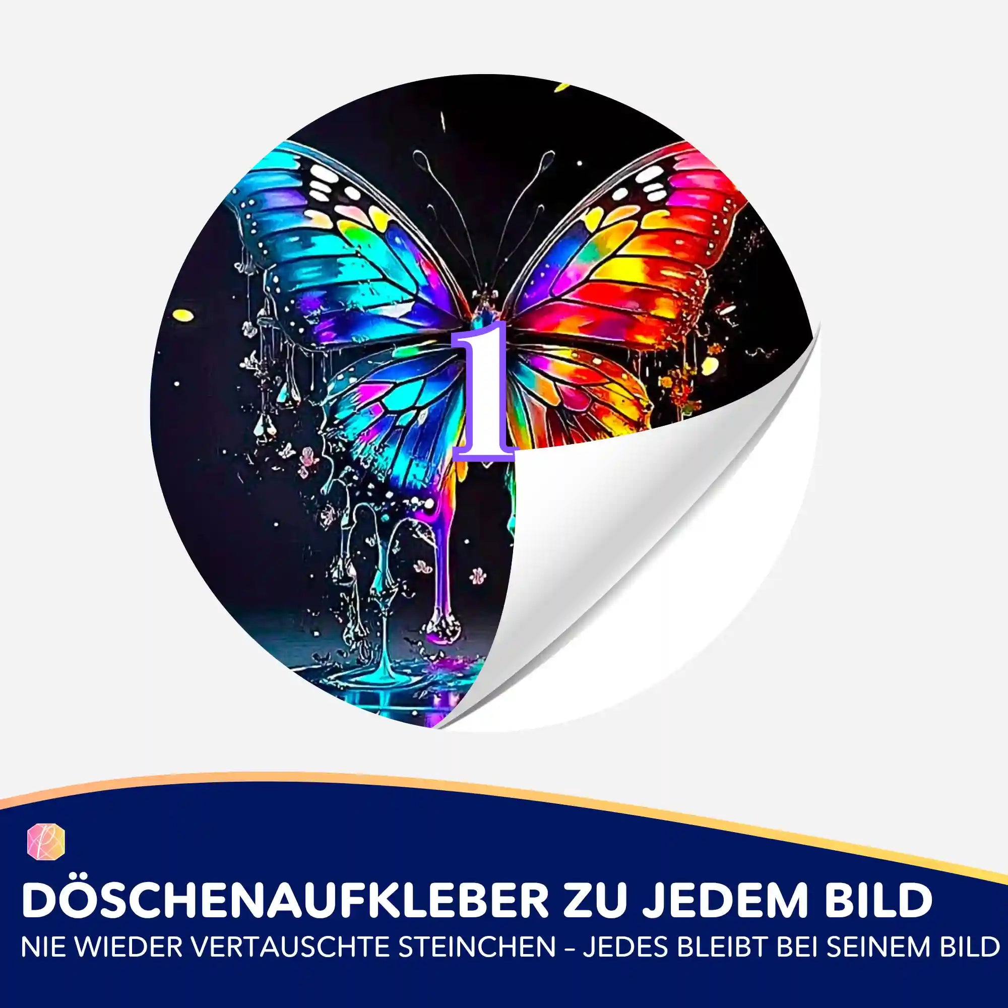 Döschenaufkleber - Waterdrop Butterfly