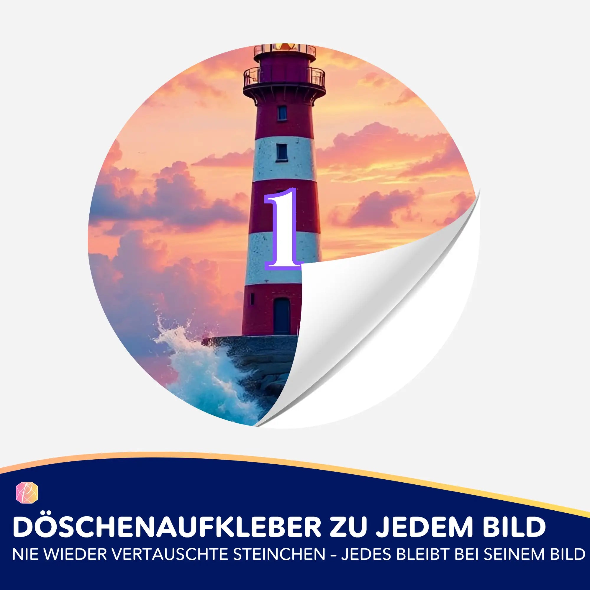 Döschenaufkleber - Leuchtturm der Hoffnung