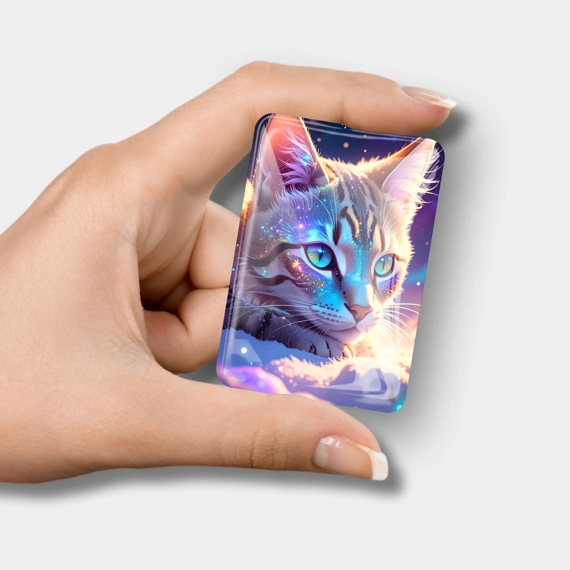 Glas Cover Minder mit Katzenmotiv als magnetische Hilfe für dein Diamond Painting Zubehör