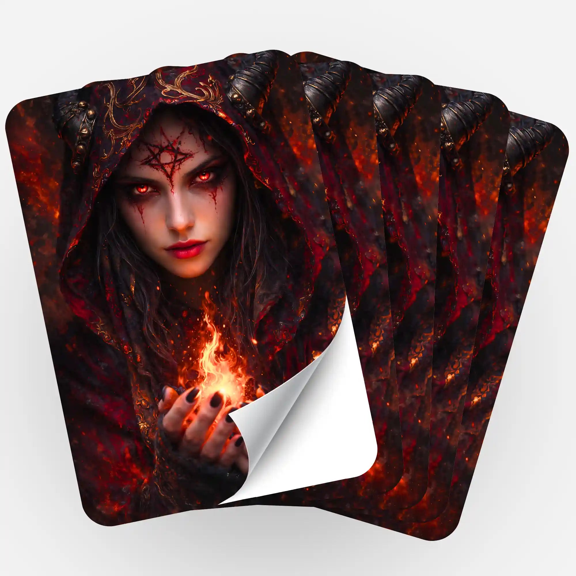 5er-Set Sticker Lilith die Flamme in mir für Diamond Painting und Bastelzubehör von Picmondoo