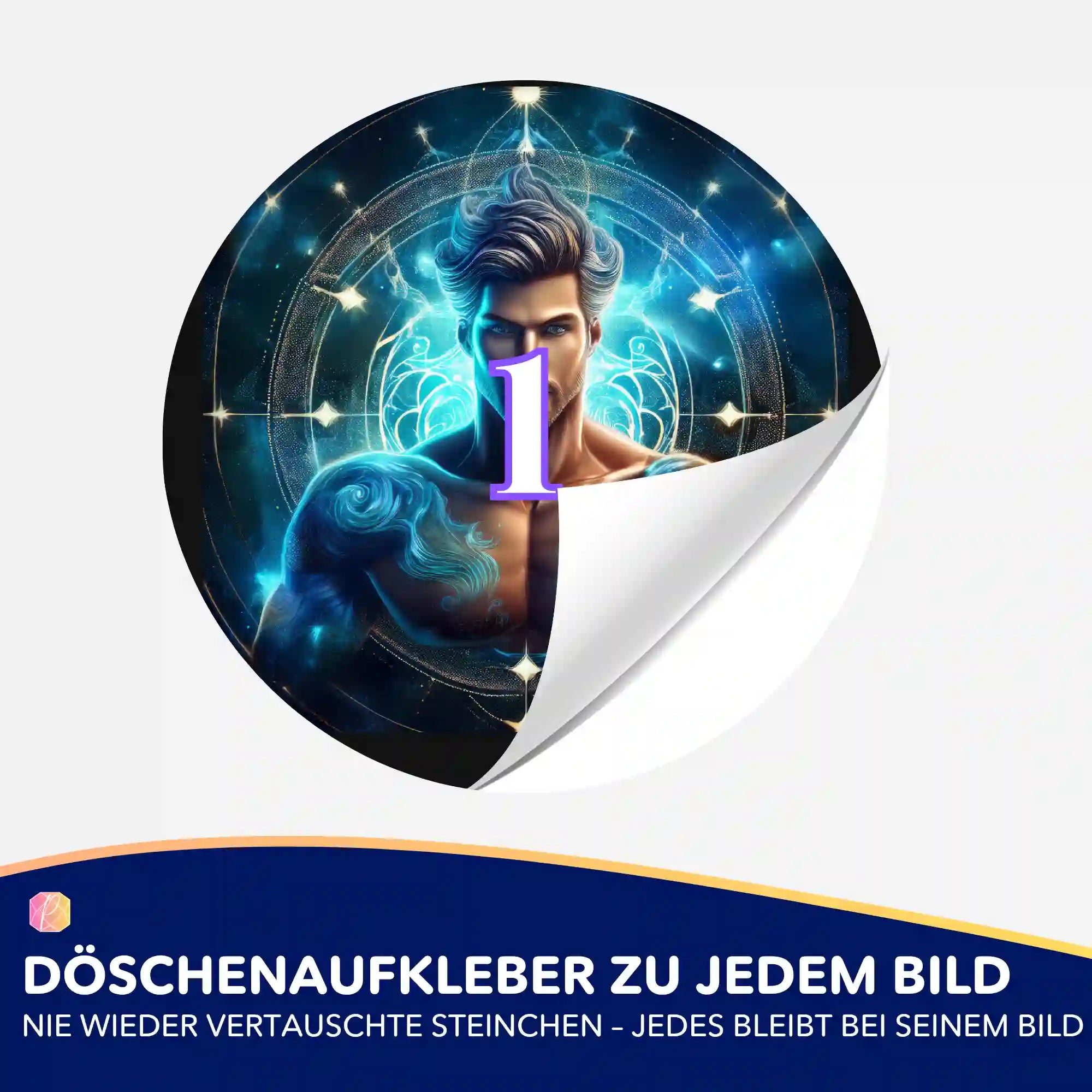 Döschenaufkleber - Sternzeichen Wassermann "Limited Edition"
