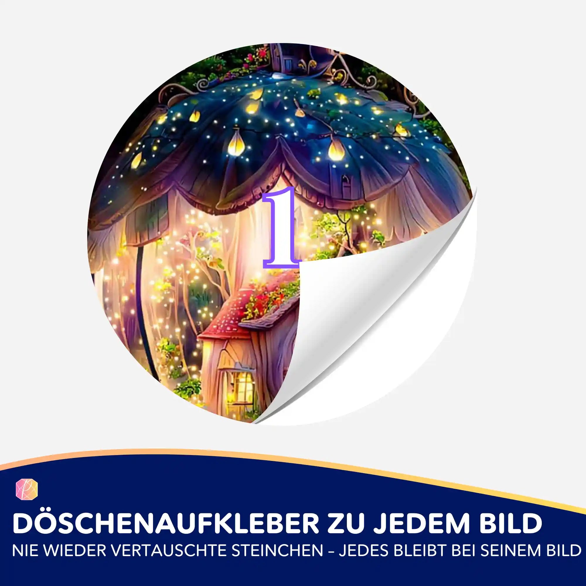 Döschenaufkleber - Fantasiehaus