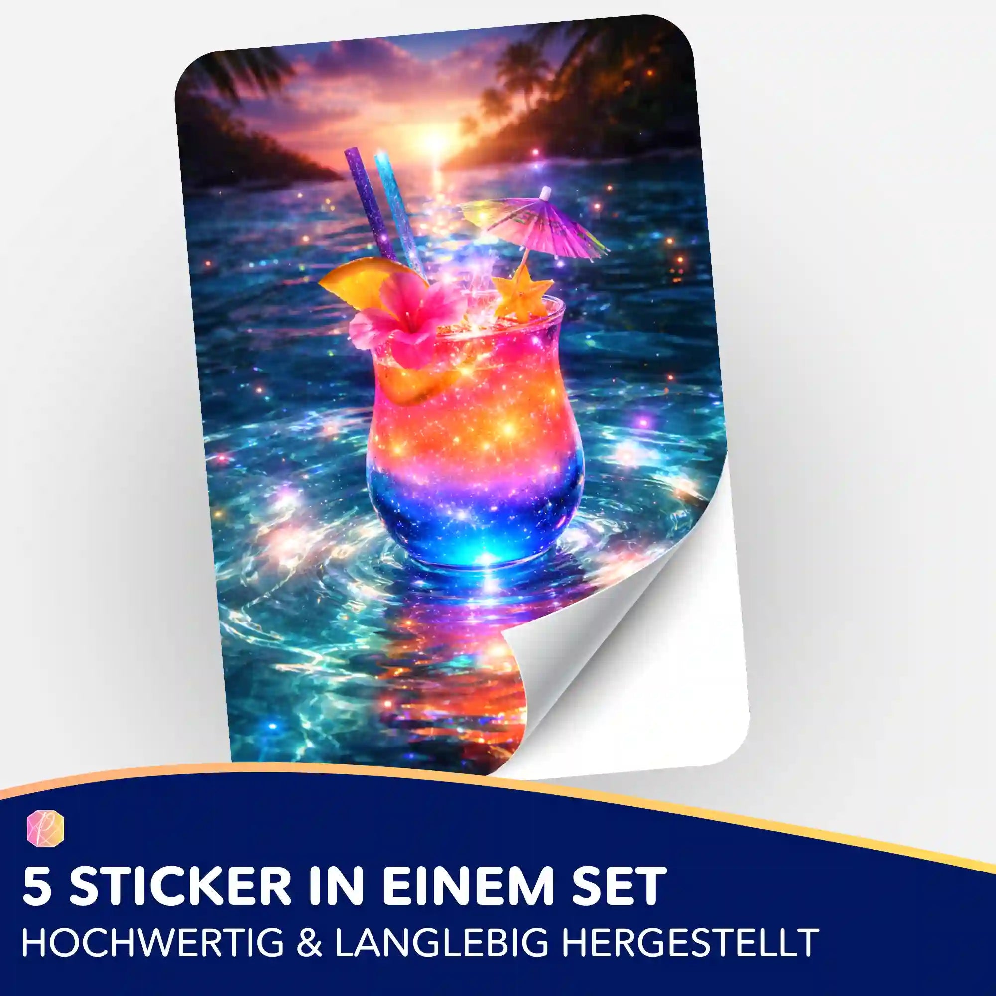 Aufkleber 5er-Set - Bahama Sunset