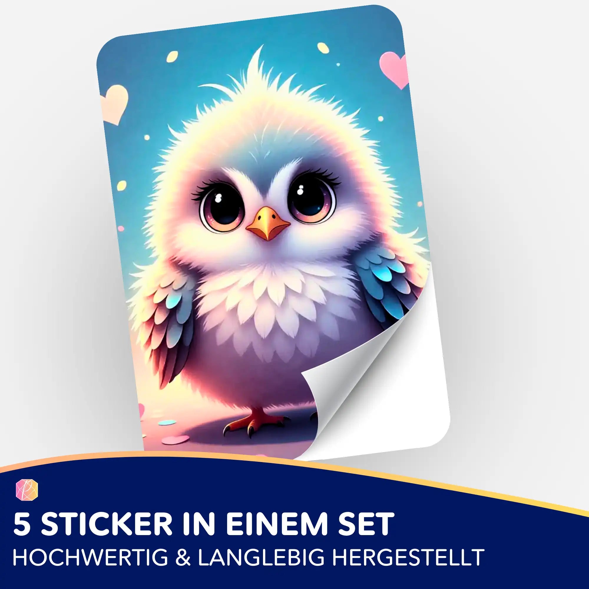 Aufkleber 5er-Set - Mehr Mut, als man sieht