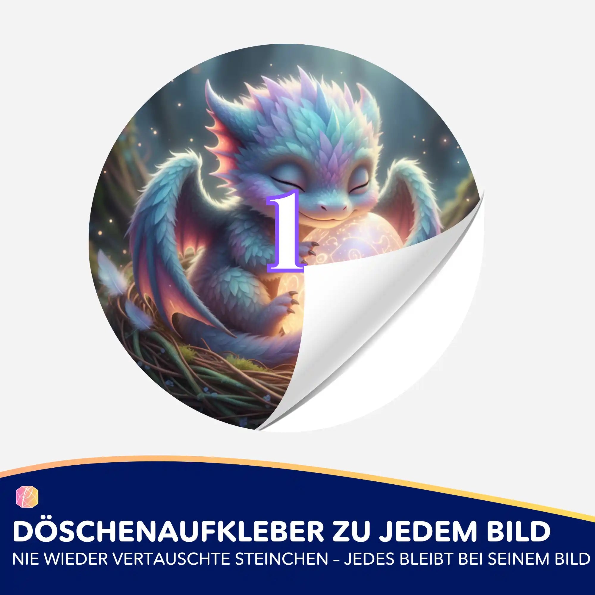 Döschenaufkleber - Lichtdrache Faye "Limited Edition"