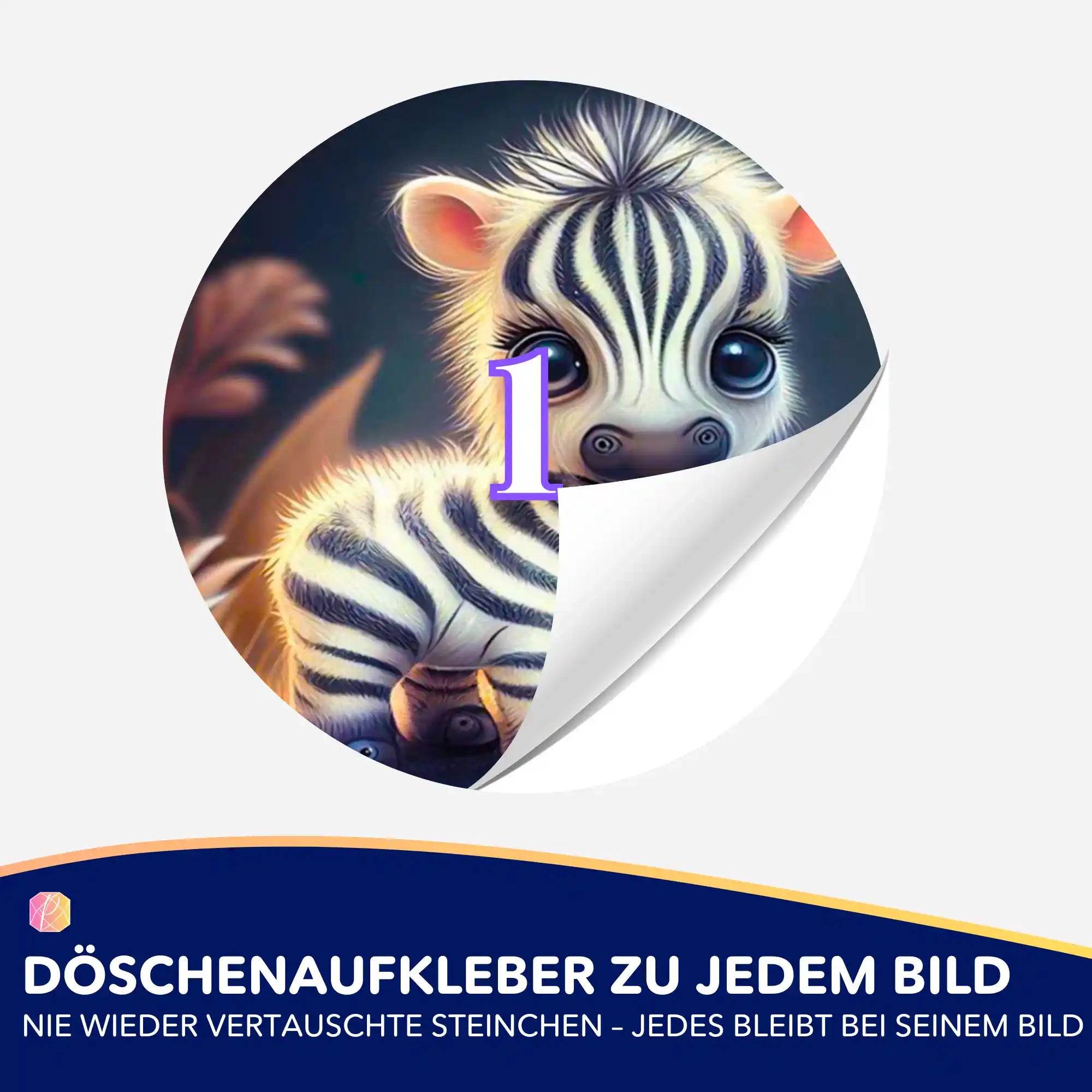 Döschenaufkleber - Süsses Zebrababy