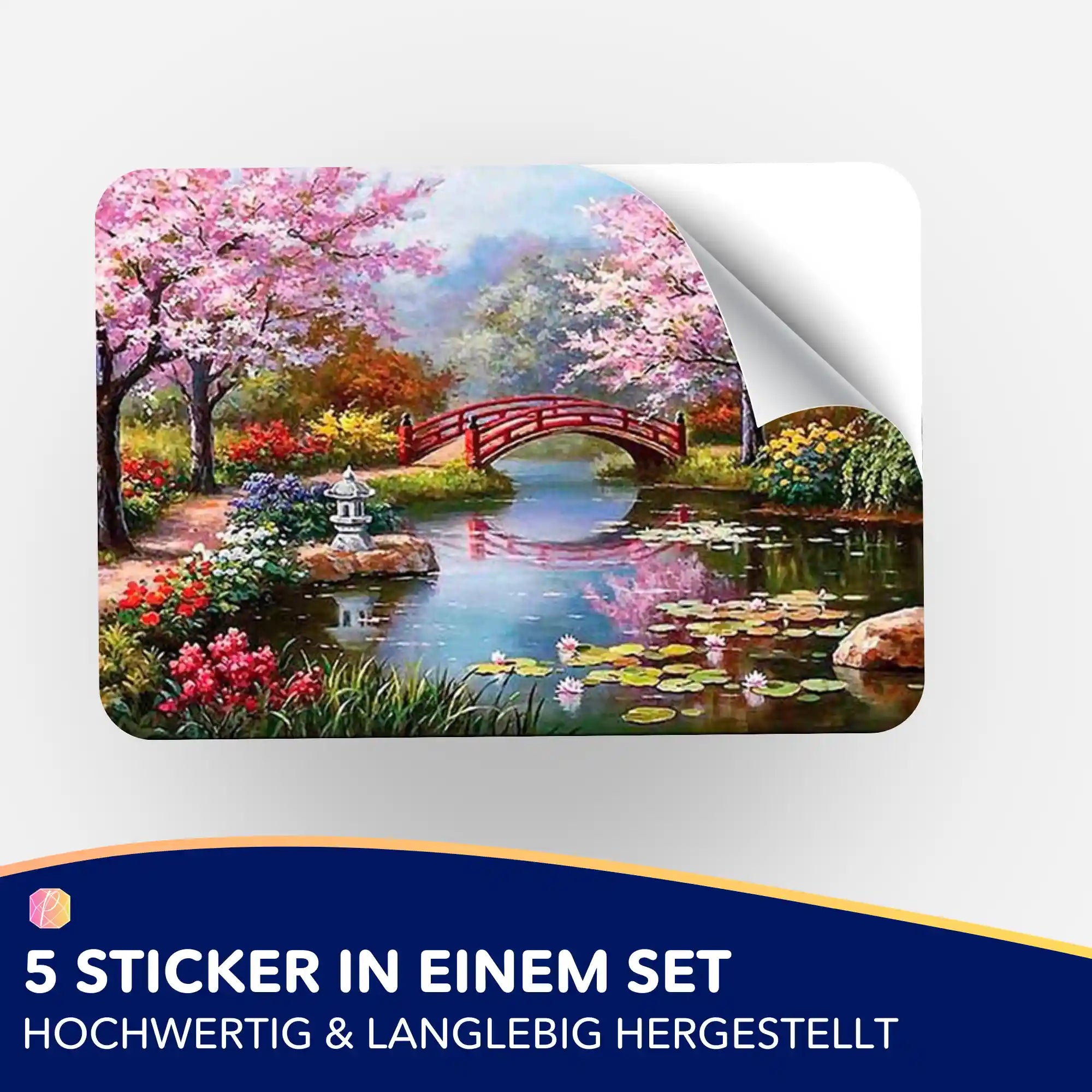 Aufkleber 5er-Set - Der chinesische Garten