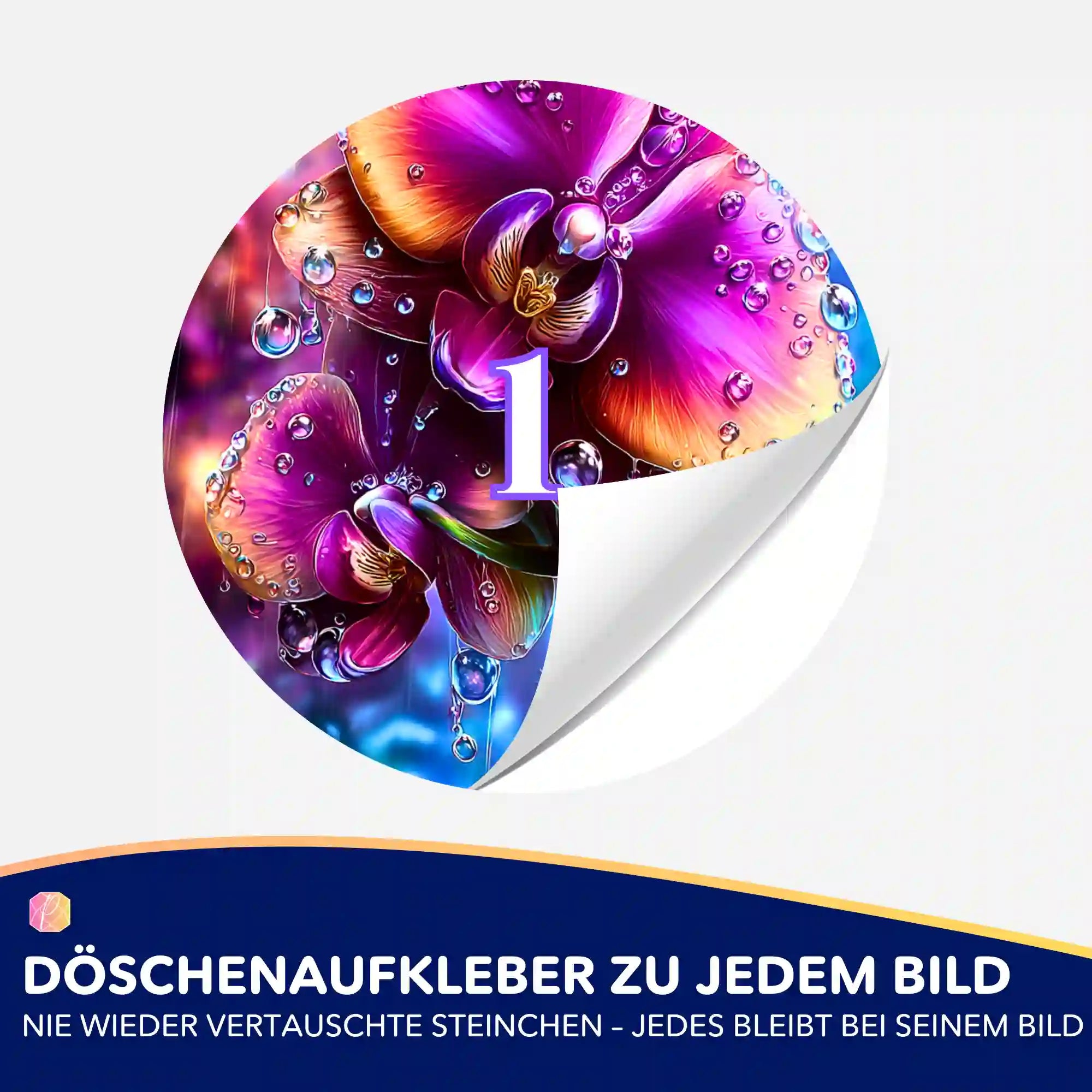 Döschenaufkleber - Regenkuss
