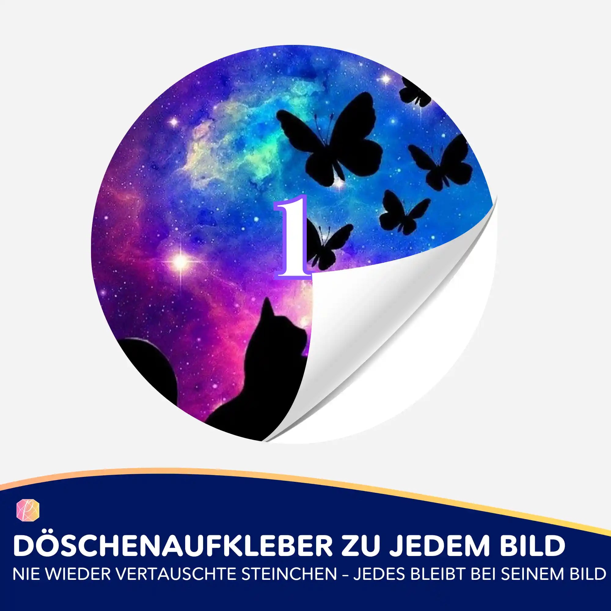 Döschenaufkleber - Touch the Butterflies