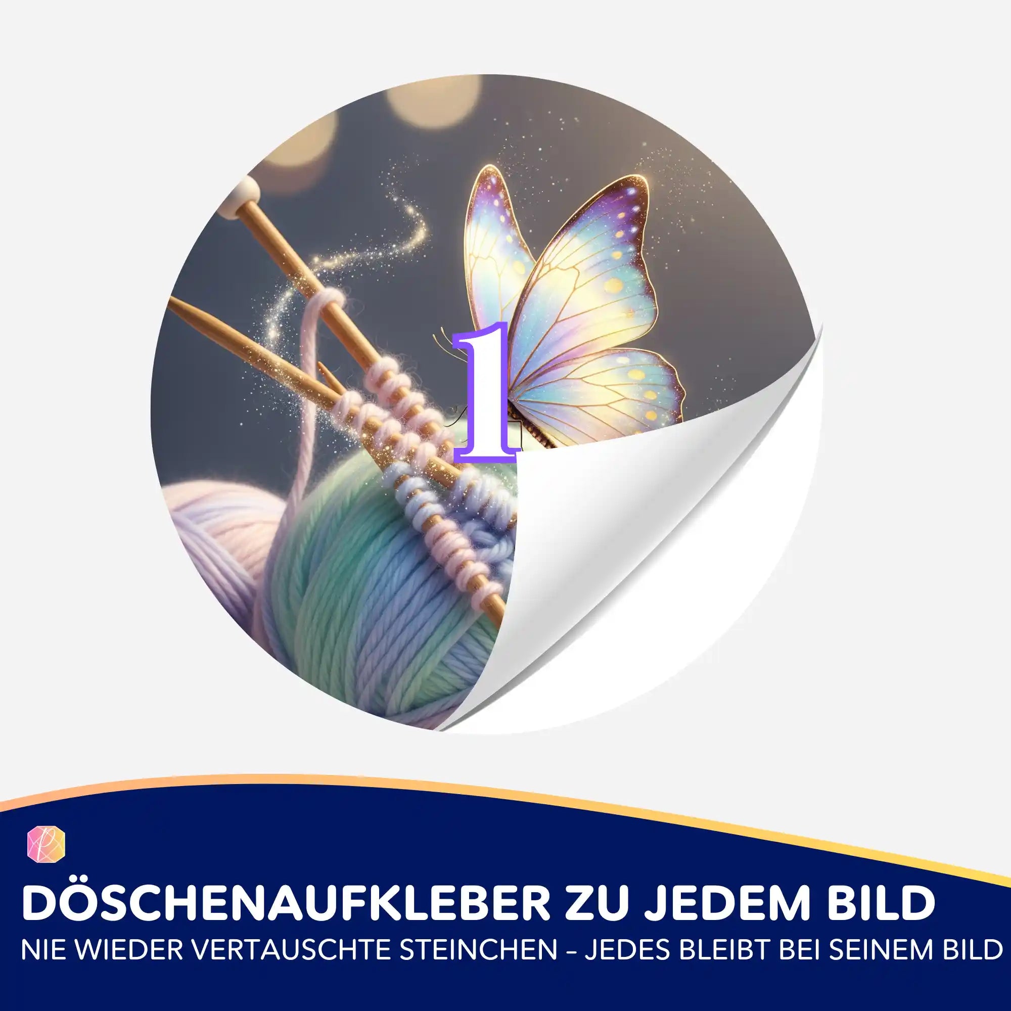 Döschenaufkleber - Wollenträume