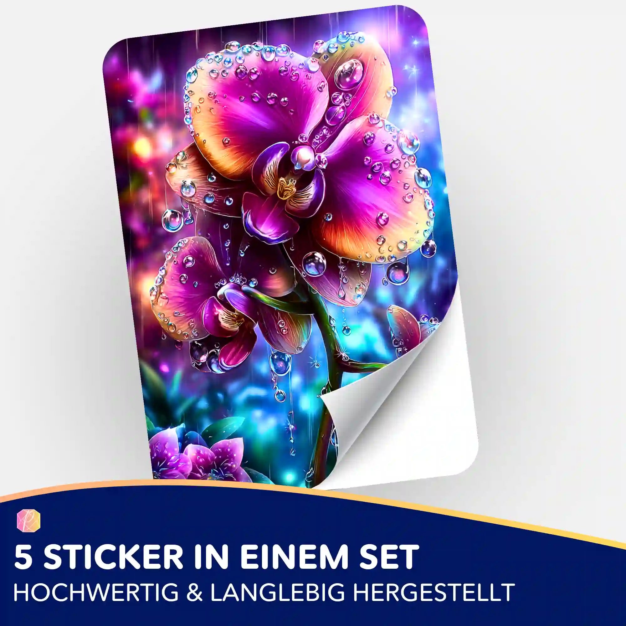 Aufkleber 5er-Set - Regenkuss
