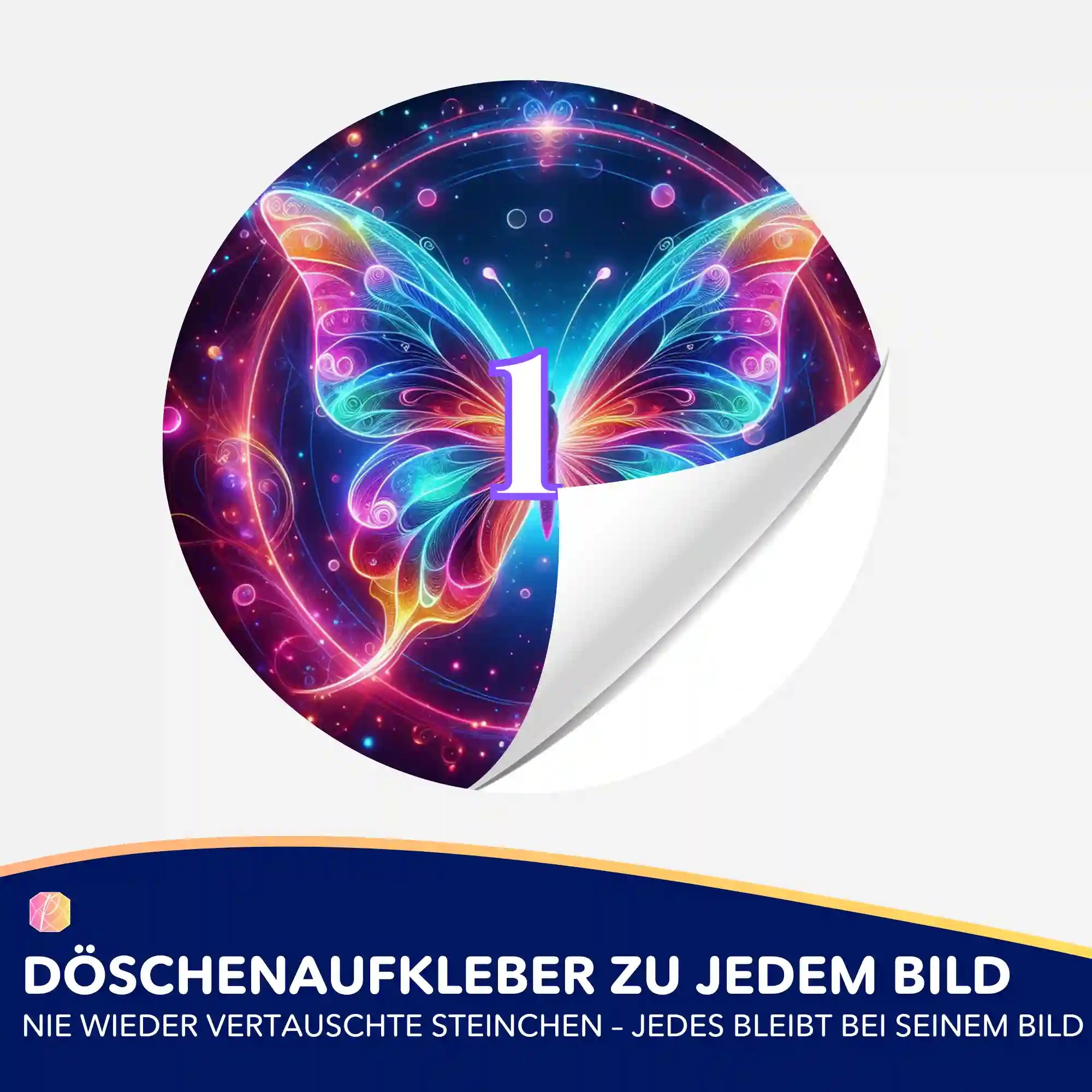 Döschenaufkleber - Circle of Butterfly