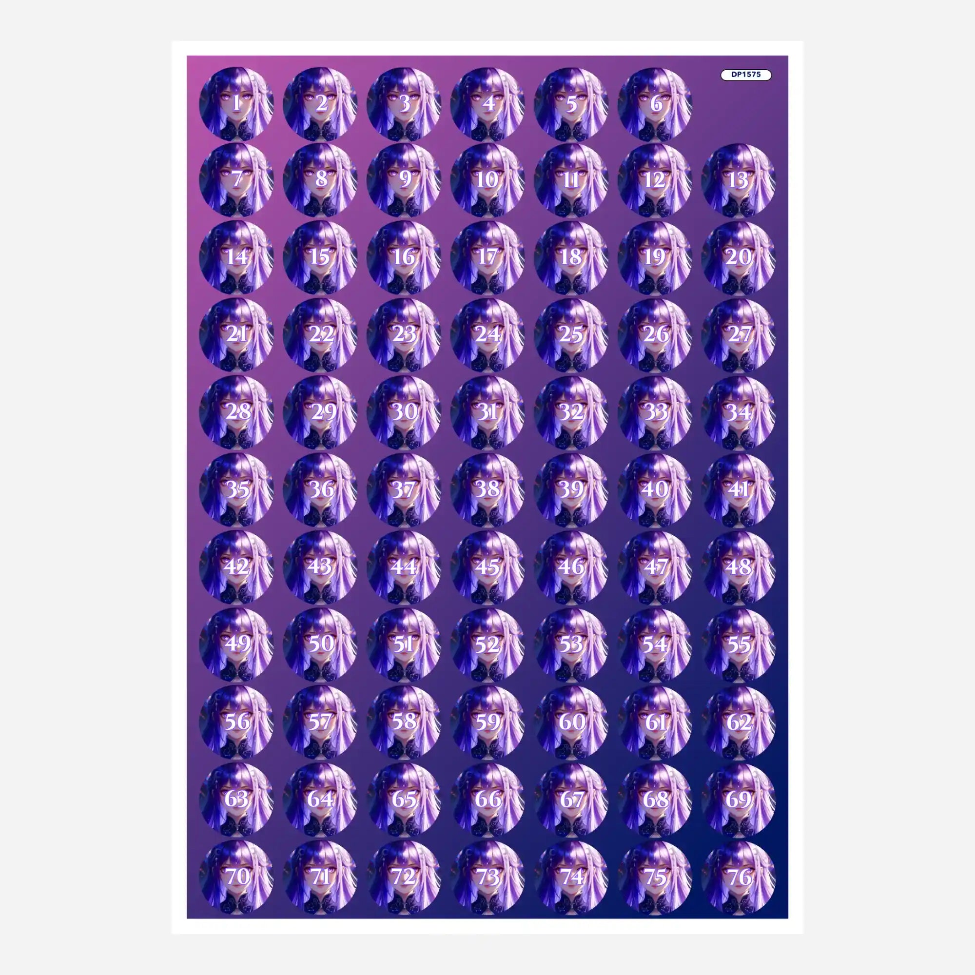 Döschenaufkleber - Purple Moon Star