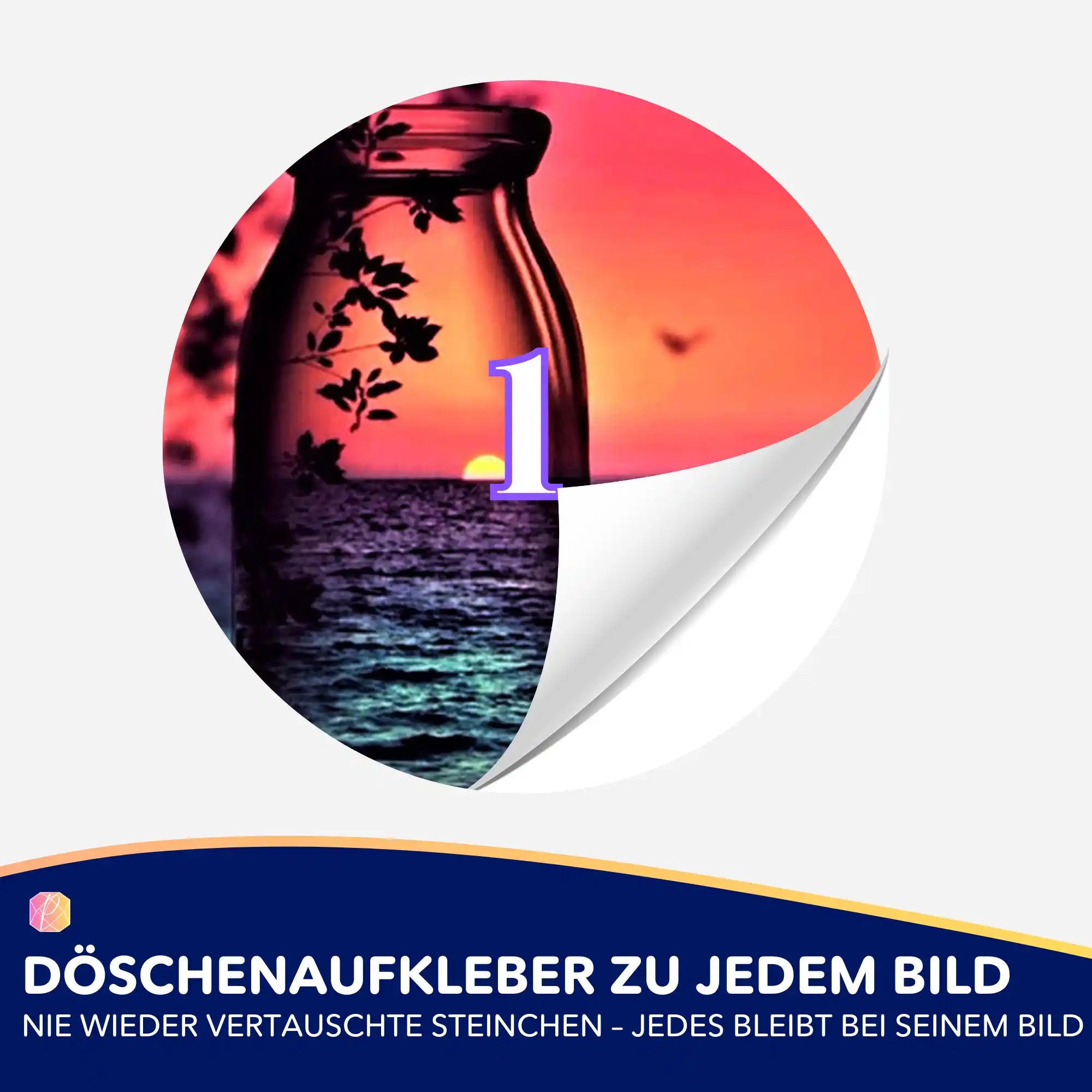 Döschenaufkleber - Roter Sonnenuntergang