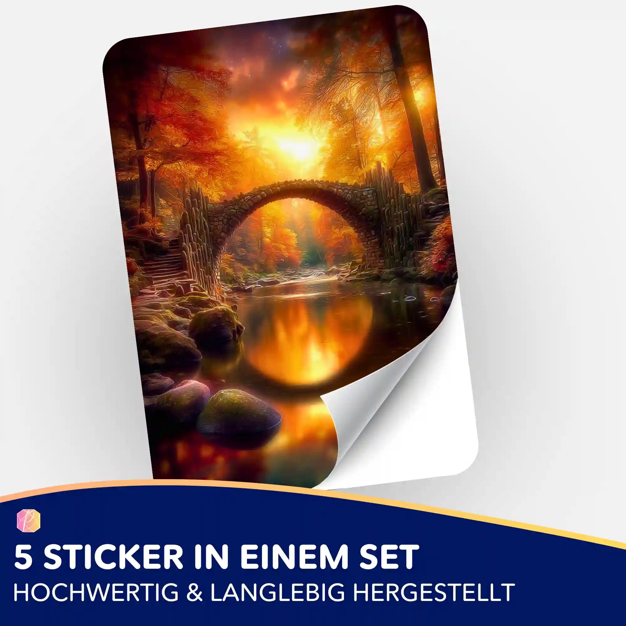 Aufkleber 5er-Set - Brücke der ewigen Stunde