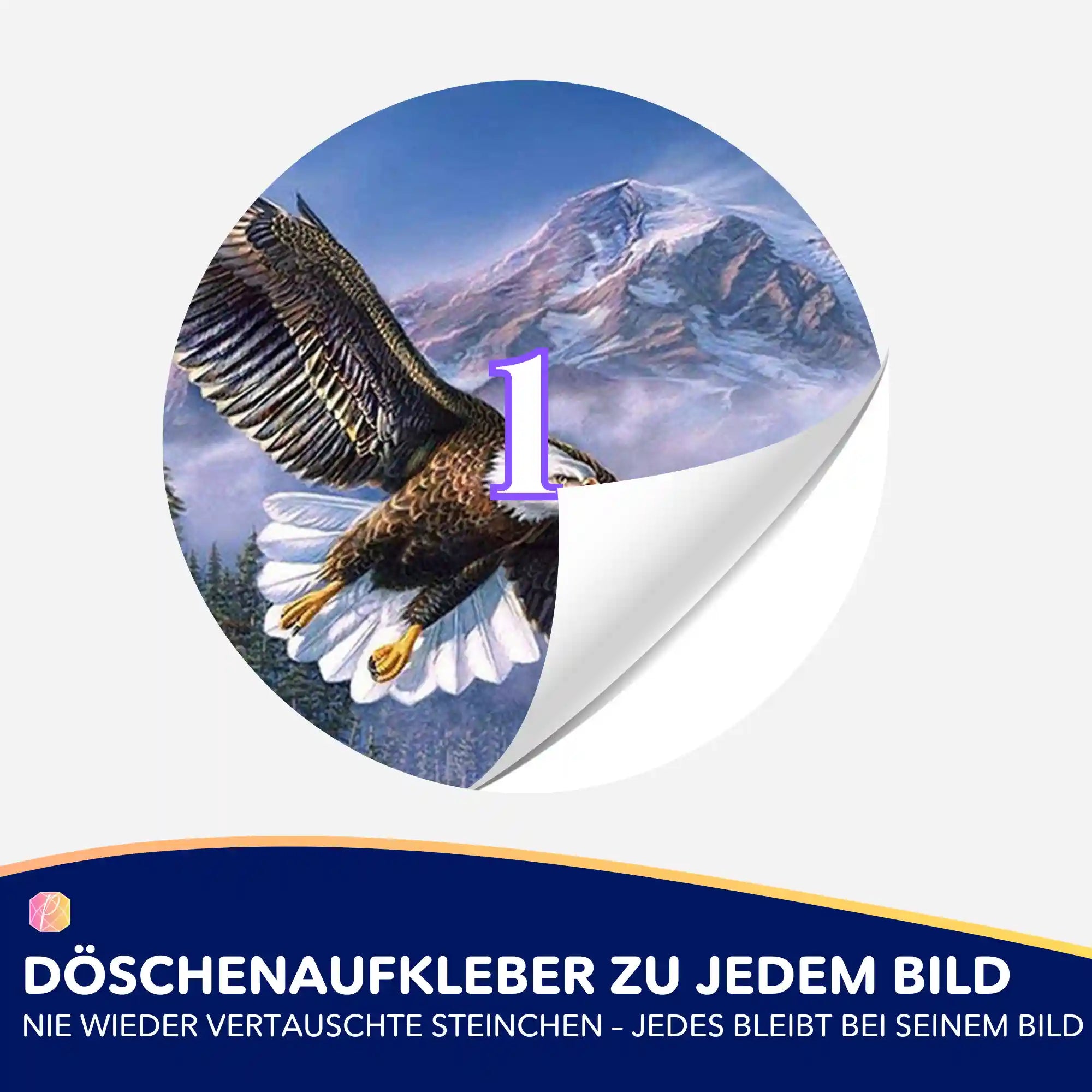 Döschenaufkleber - Adler der Berge