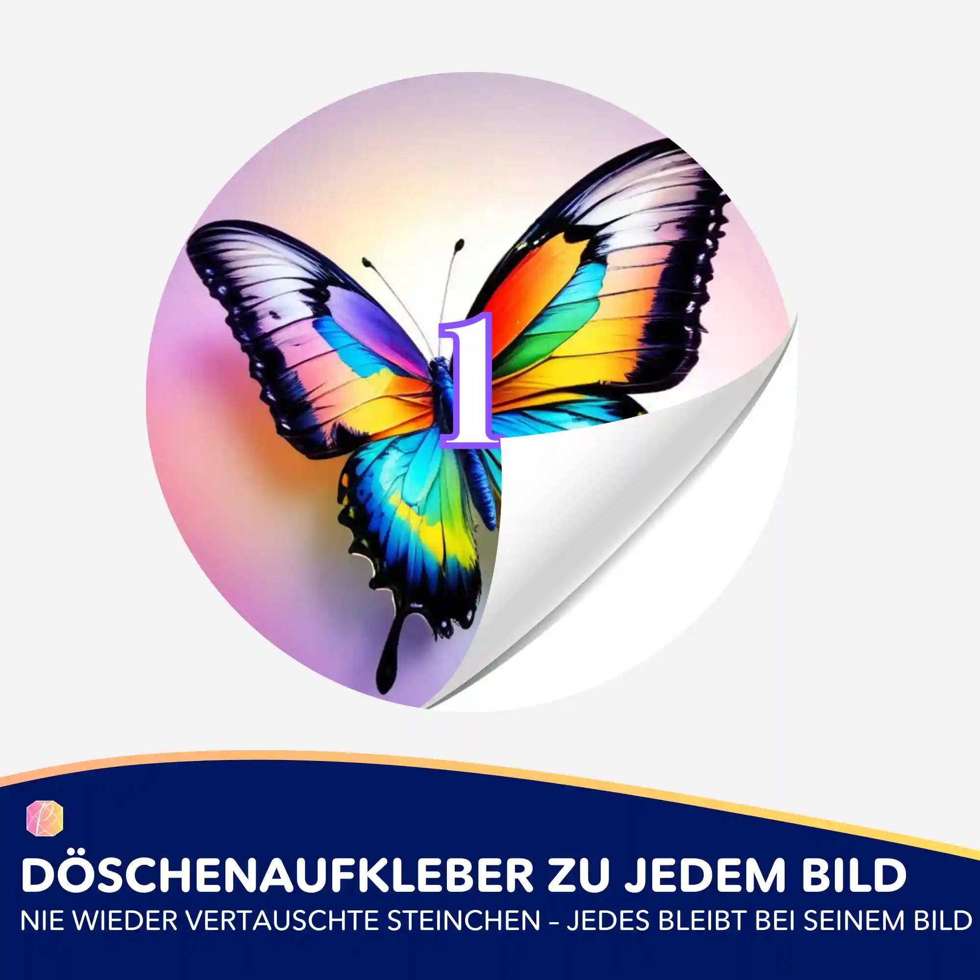 Döschenaufkleber - Moni Live Verkauf - Butterfly Mona