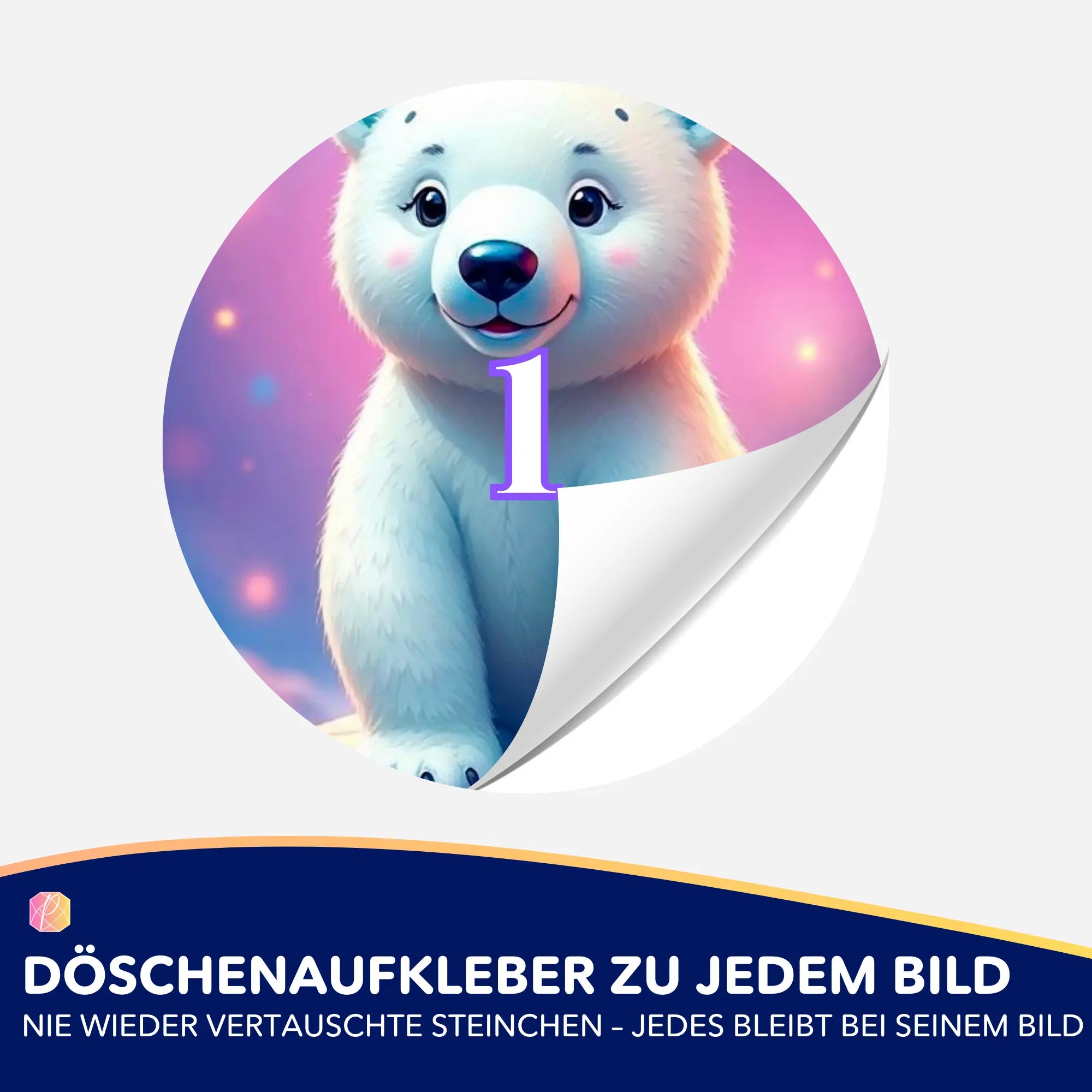 Döschenaufkleber - Eisbär Hugo