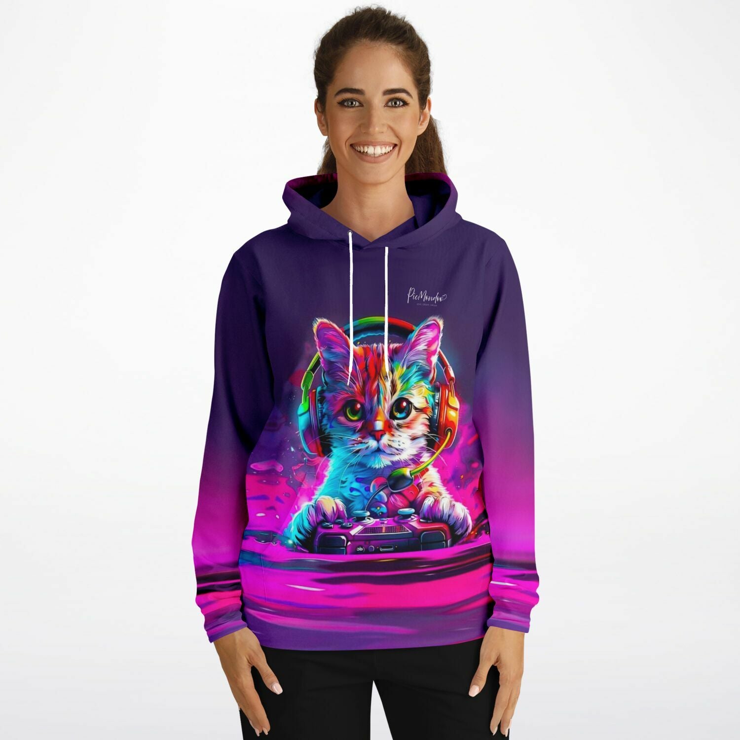 Dreamer Hoodie - Colorful gaming Cat