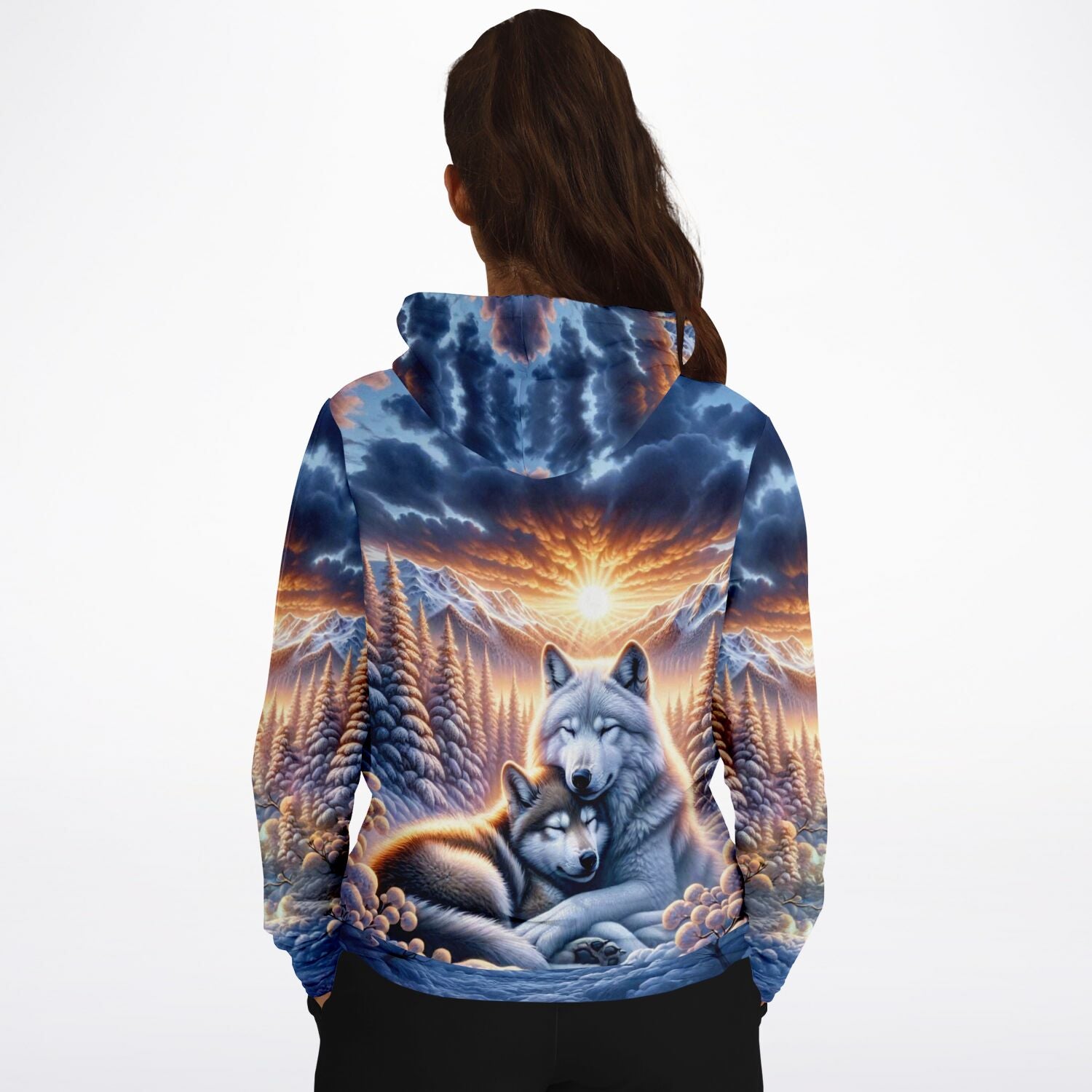 Dreamer Hoodie - Wolfliebe im Sonnenaufgang
