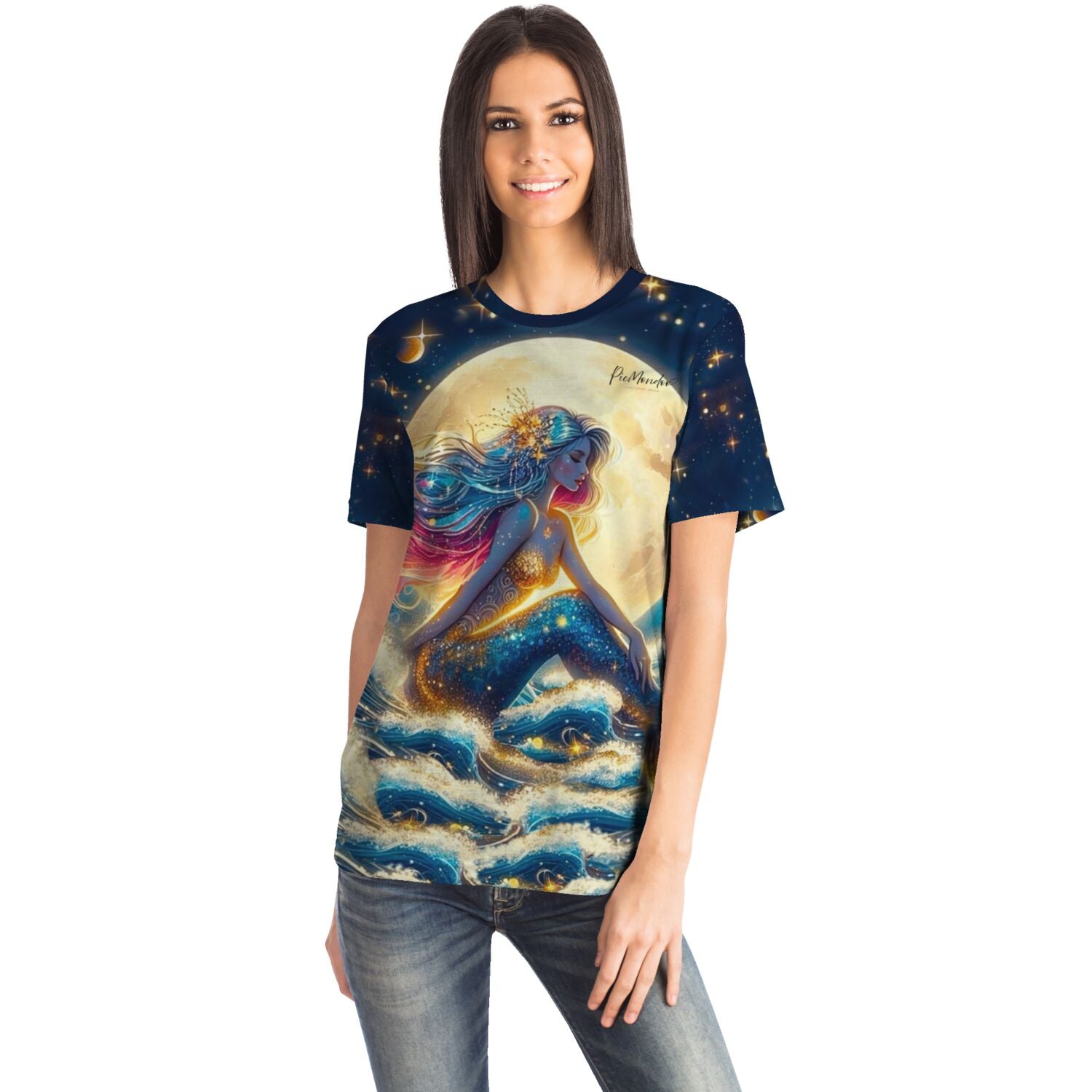 Dreamer T-Shirt - Meerjungfrau im Sternenhimmel