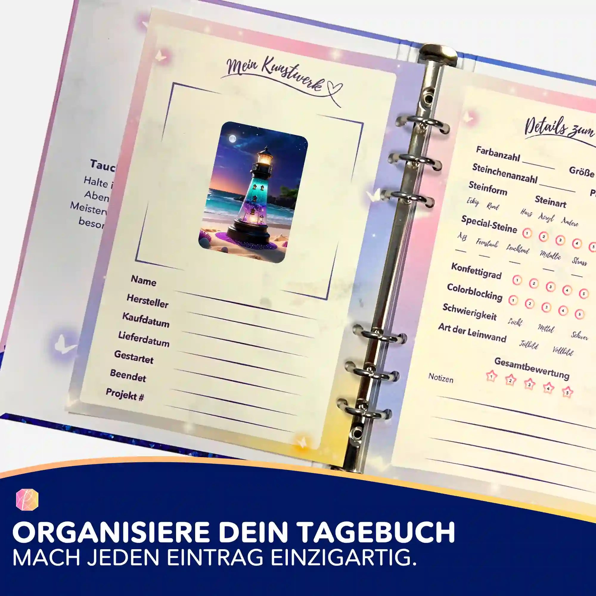 Aufkleber 5er-Set - Leuchtturm der Träume