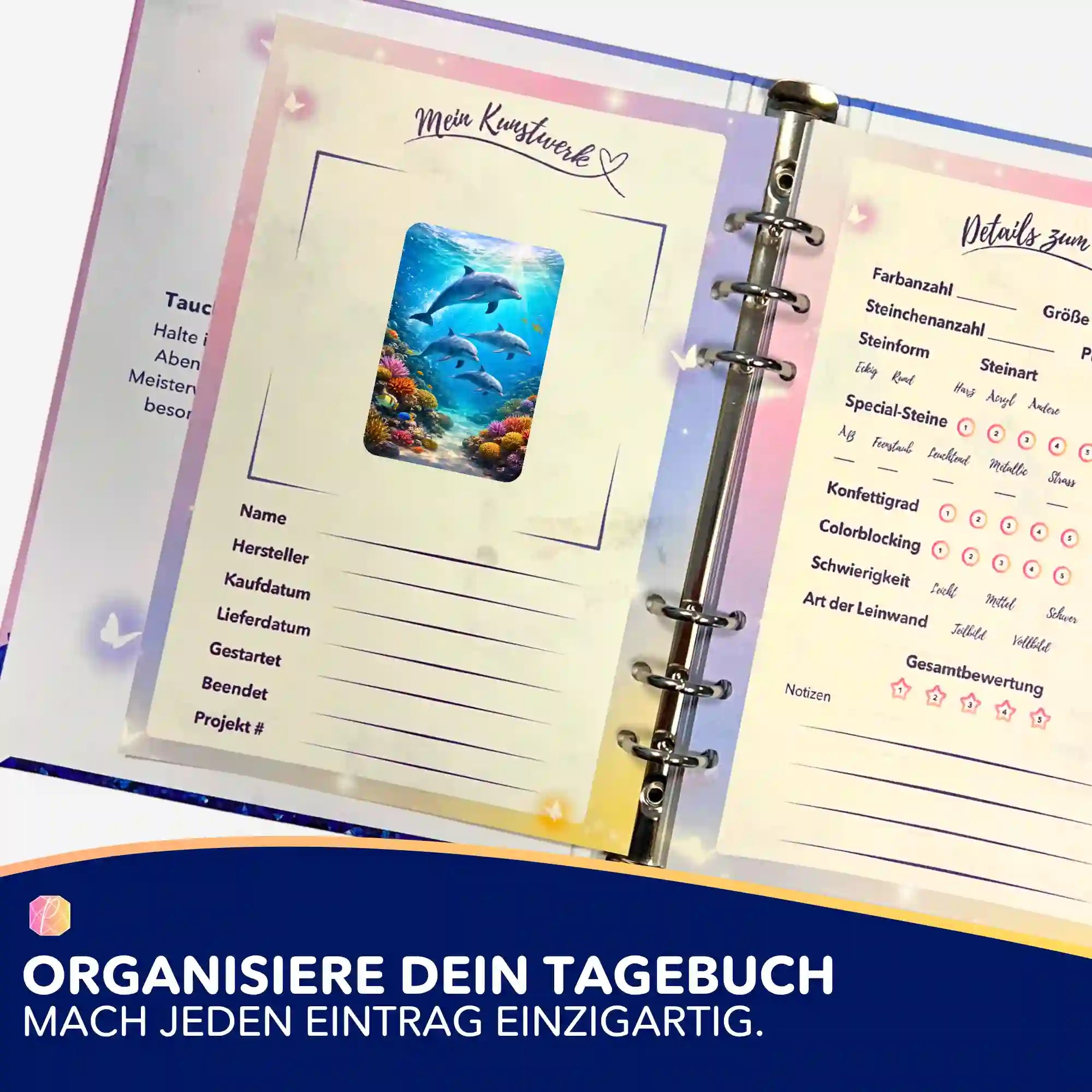 Aufkleber 5er-Set - Im Herzen des Ozeans