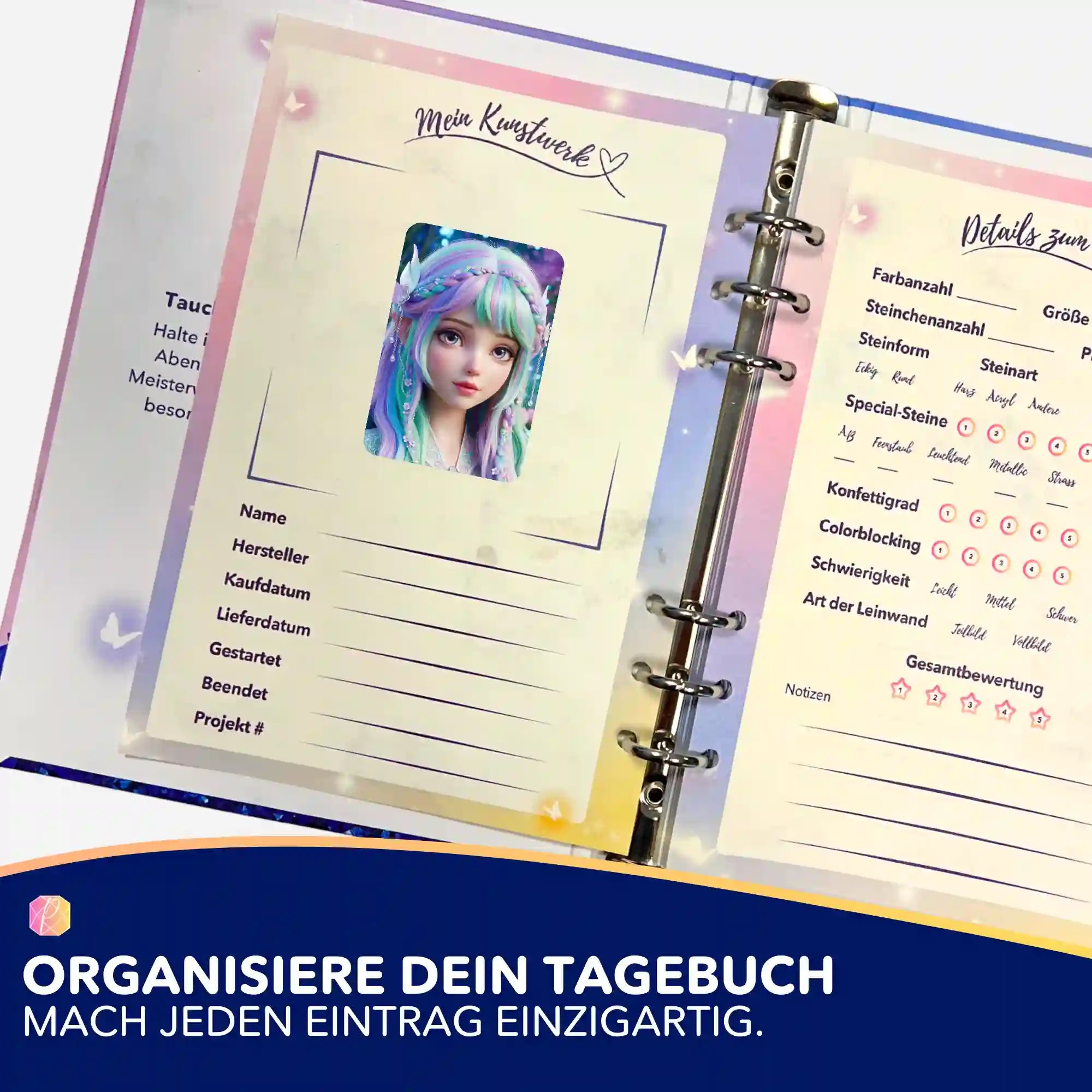 Aufkleber 5er-Set - Feenprinzessin Elara