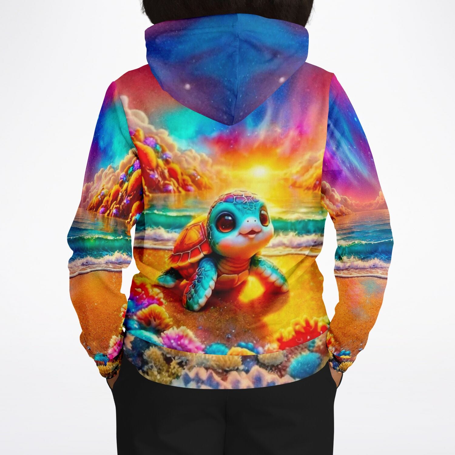 Dreamer Hoodie - 100 Farben Special - Schildkröte am Funkelstrand