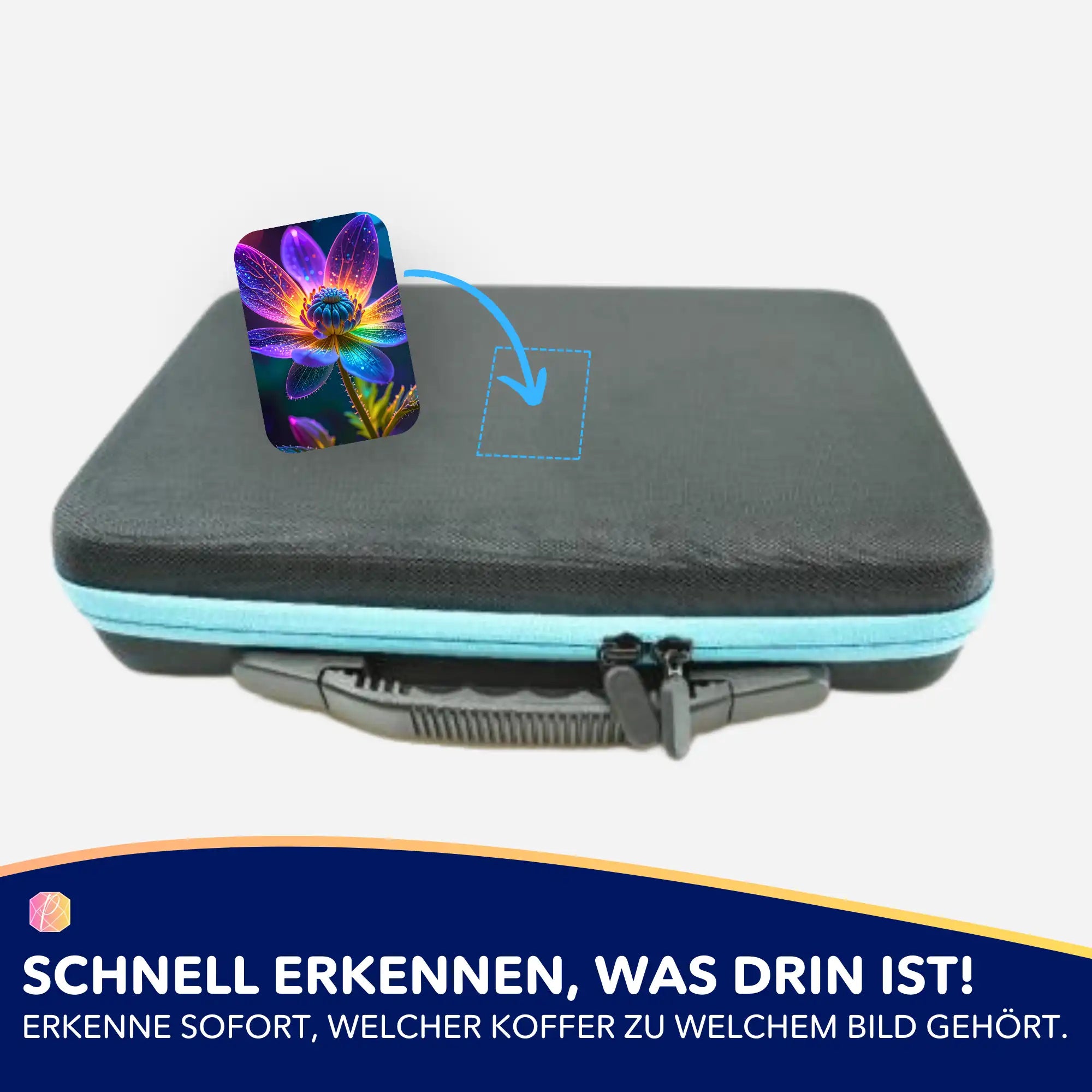 5er-Set Sticker für Diamond Painting Koffer zur Organisation von Motiv Im Kern des Lichts auf Zubehör-Aufbewahrungen