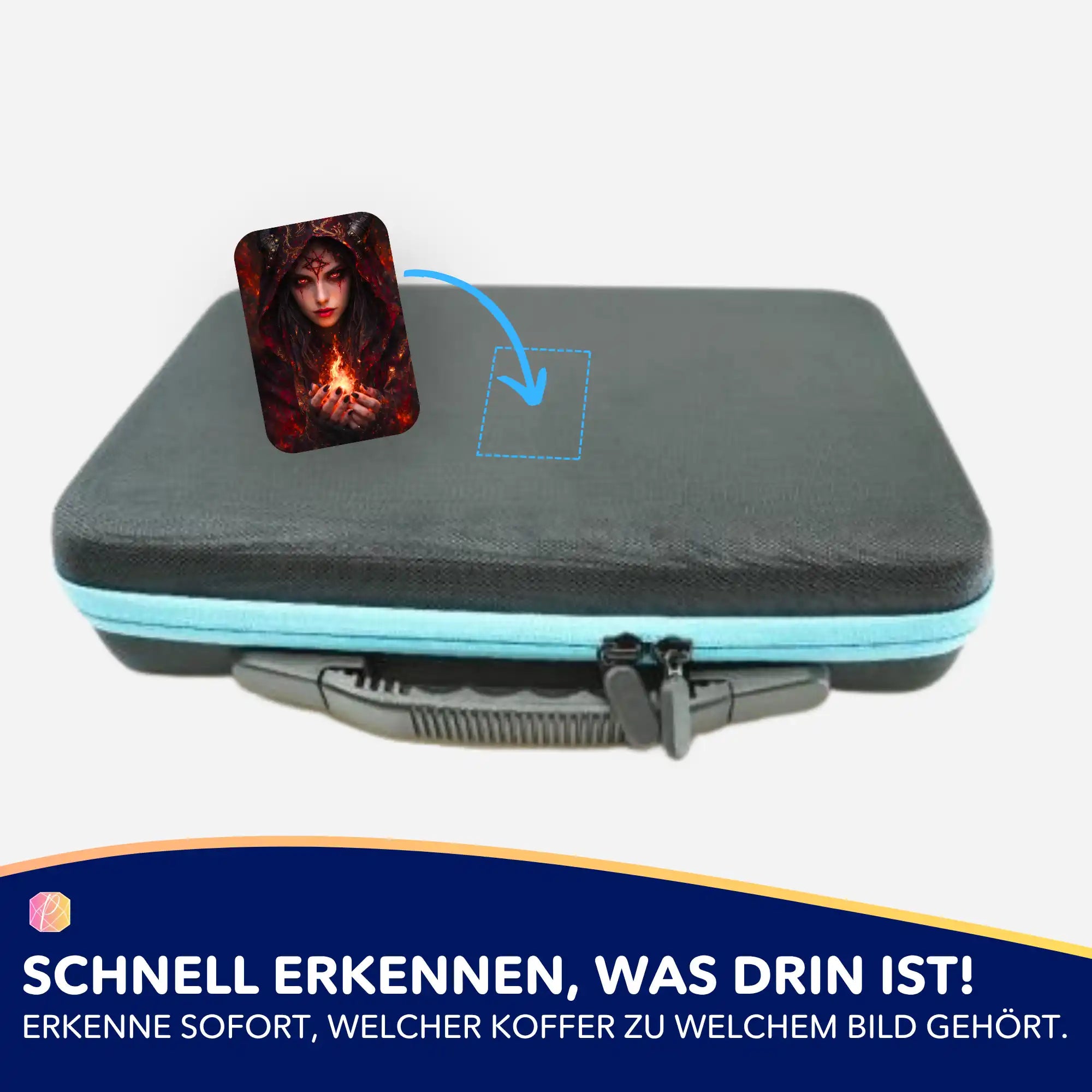 Lilith Flammen-Sticker zur Organisation von Diamond Painting Zubehör und Aufbewahrungskoffern für Diamanten Painting