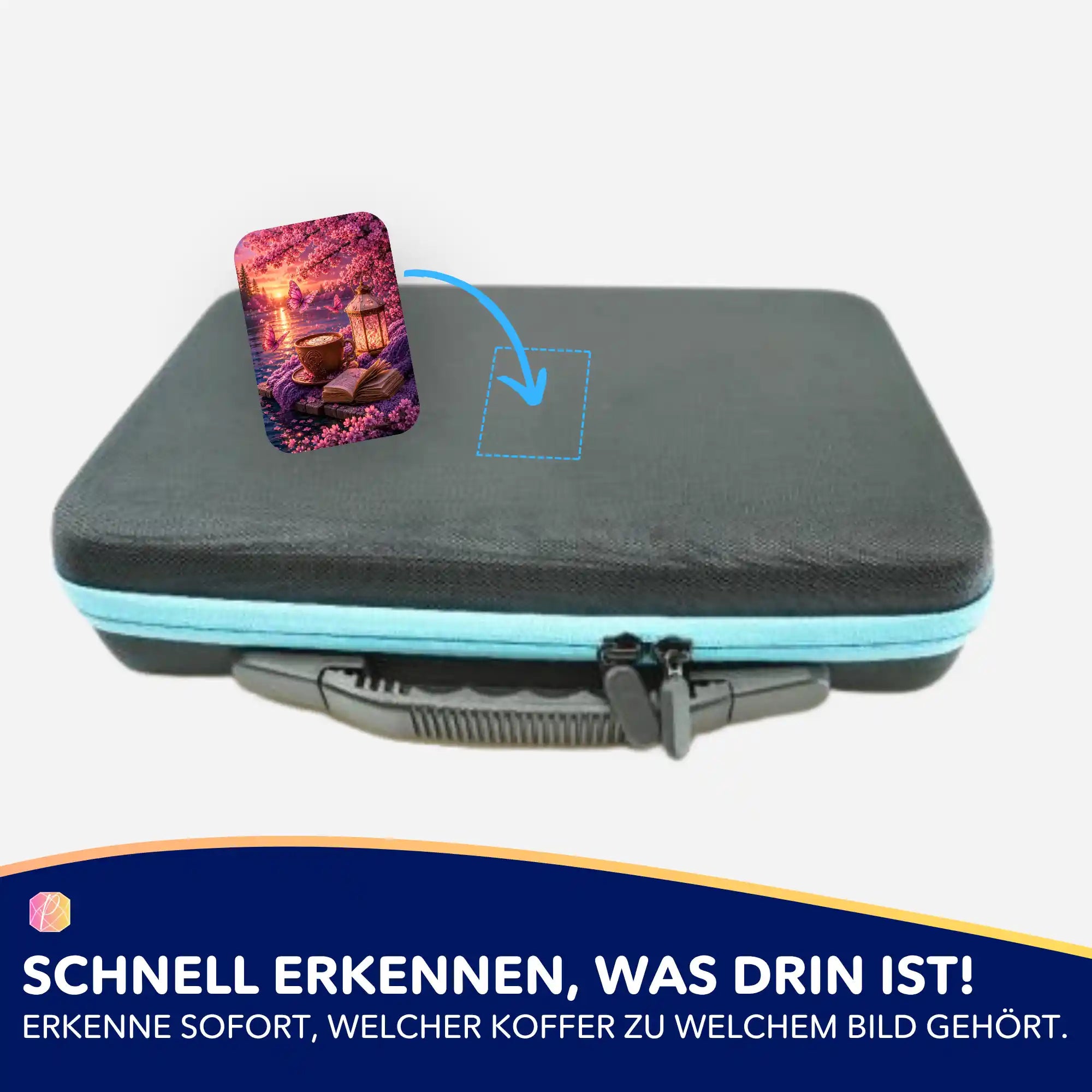Picmondoo Diamond Painting Aufkleber zur Beschriftung von Zubehör-Koffern für mehr Ordnung im Bastel-Set