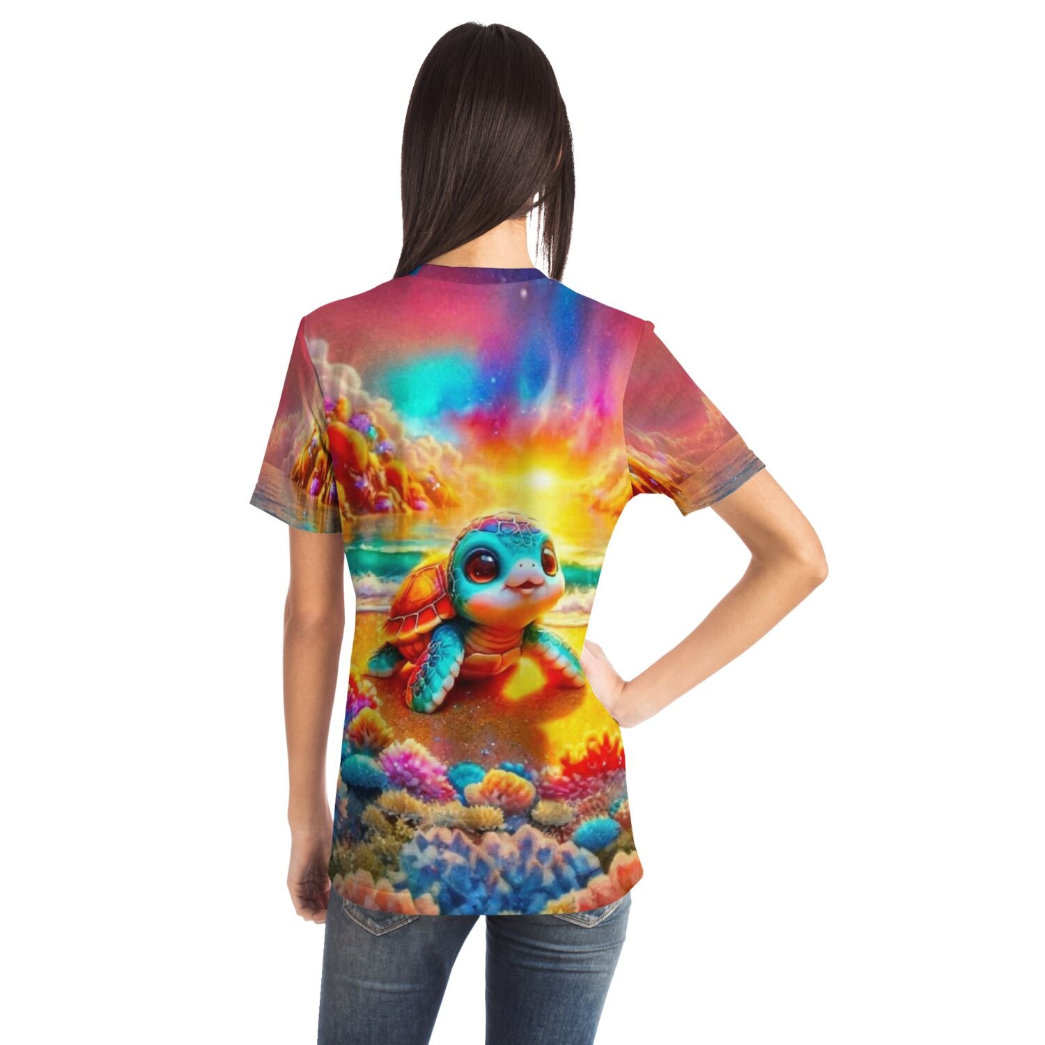 Dreamer T-Shirt - 100 Farben Special - Schildkröte am Funkelstrand