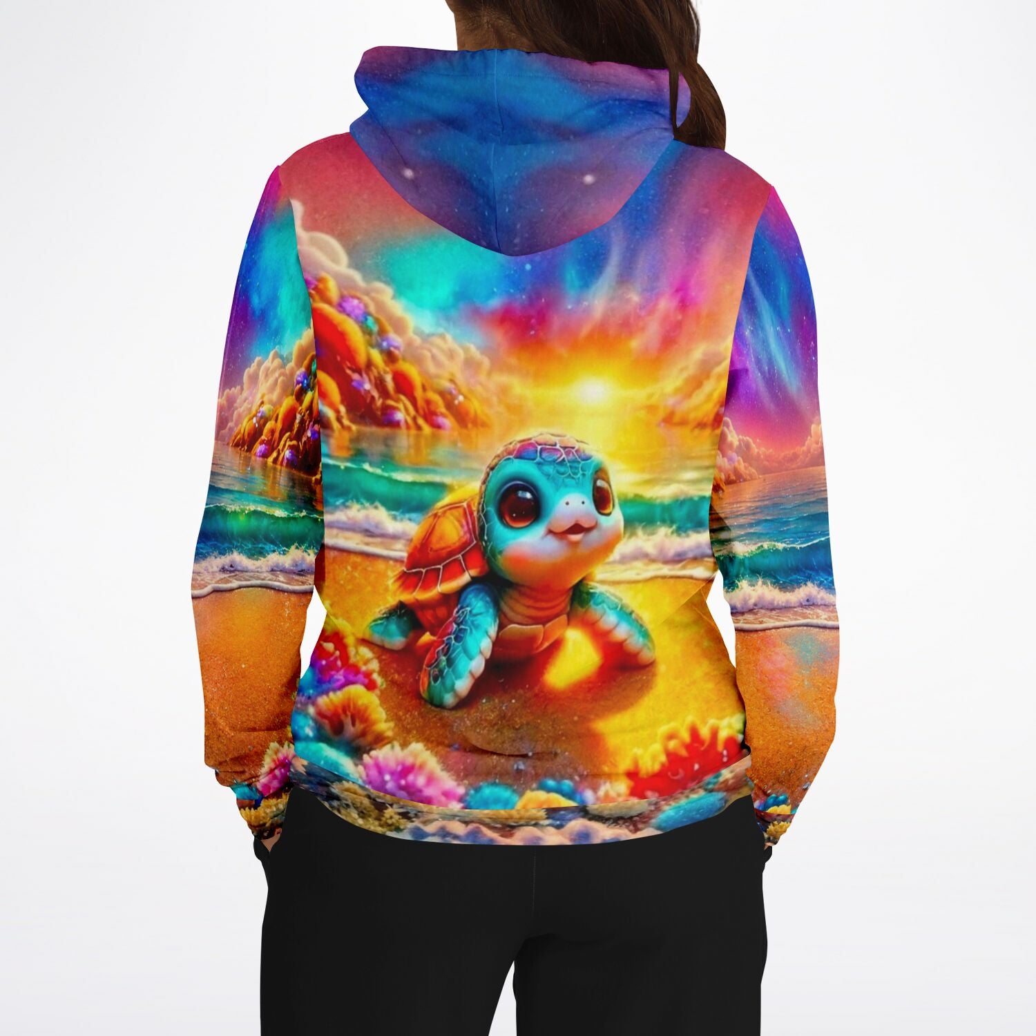 Dreamer Hoodie - 100 Farben Special - Schildkröte am Funkelstrand