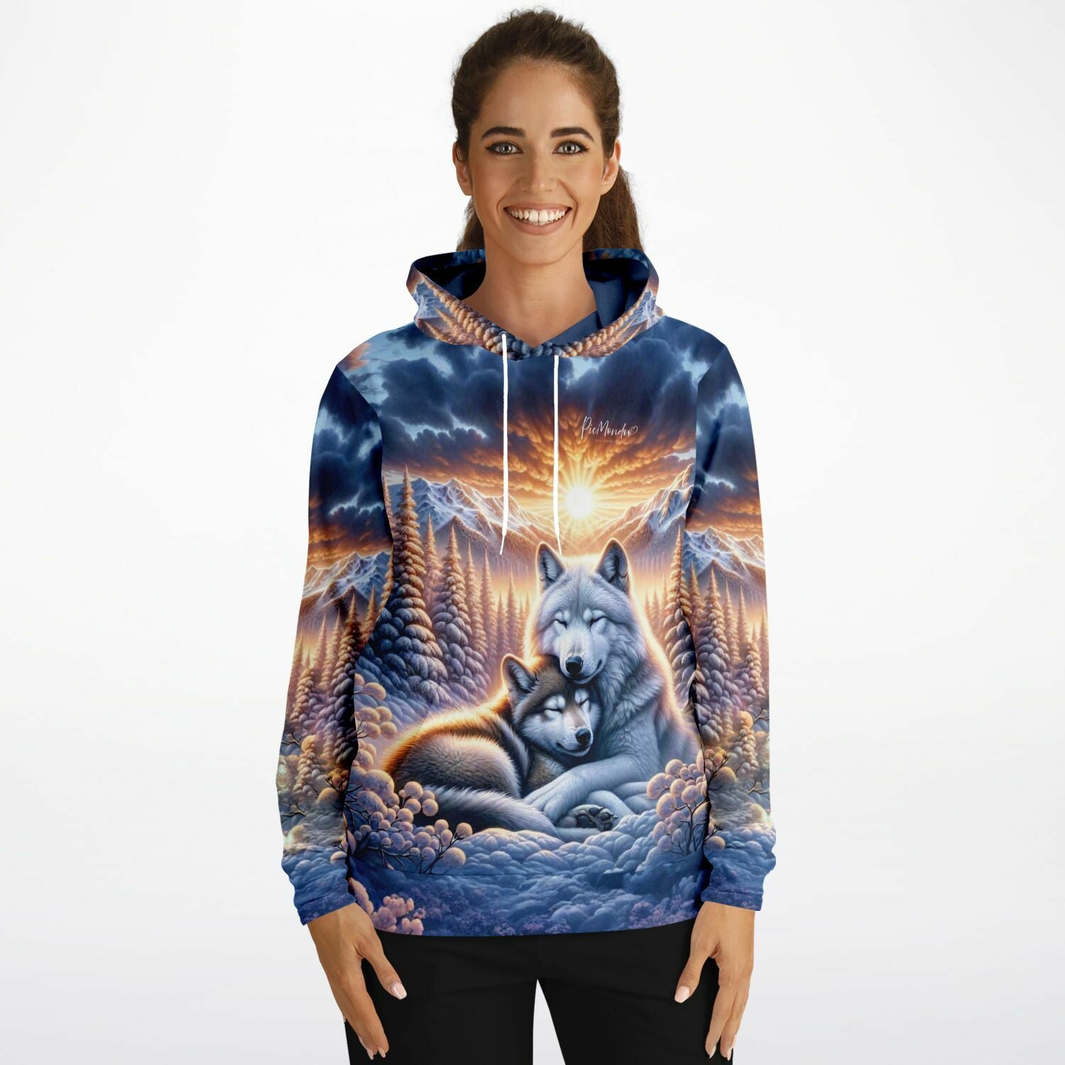 Dreamer Hoodie - Wolfliebe im Sonnenaufgang