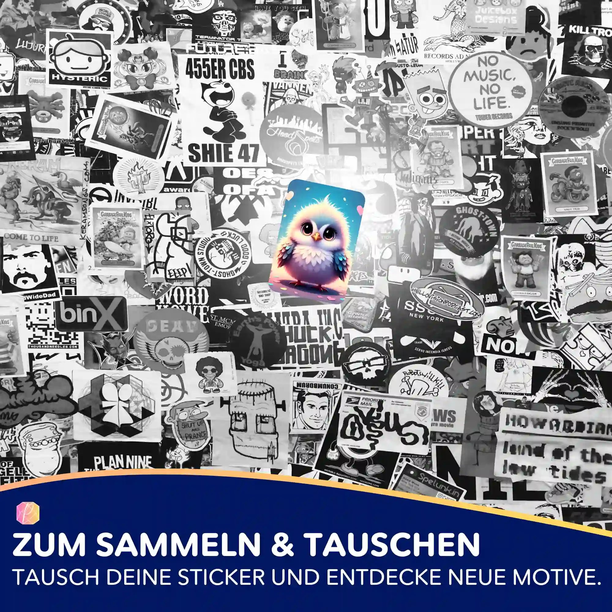 Aufkleber 5er-Set - Mehr Mut, als man sieht