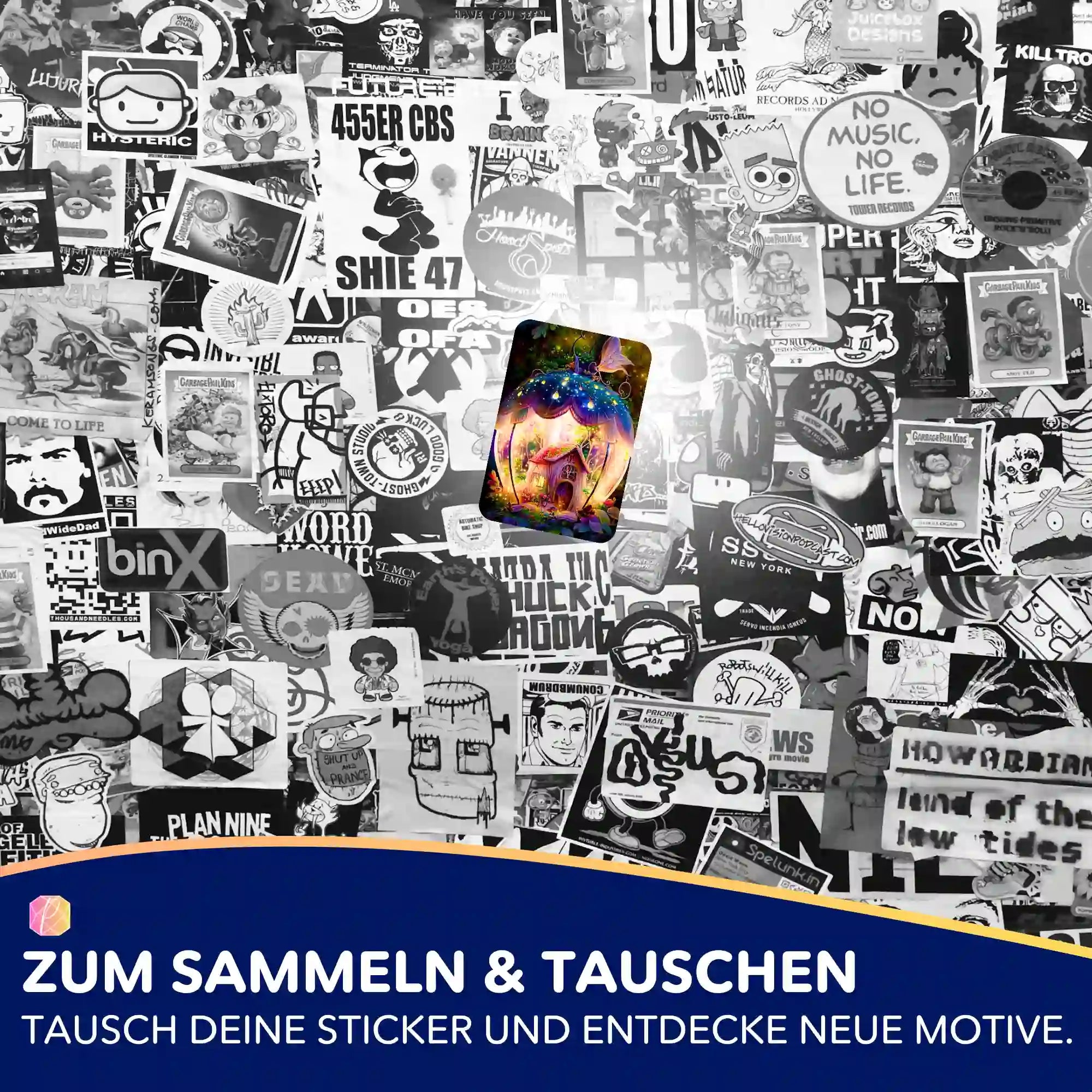 Aufkleber 5er-Set - Fantasiehaus