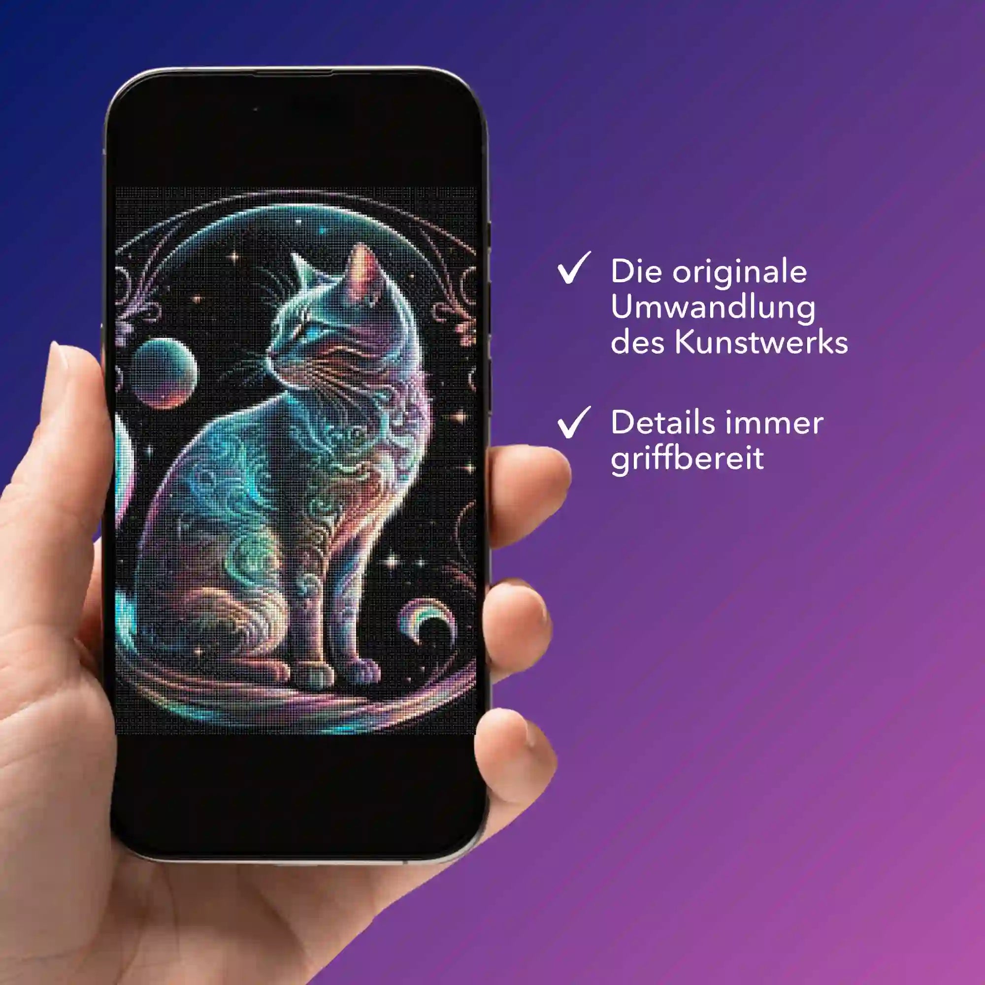 Digitale Bildmappe - Cat on the Moon