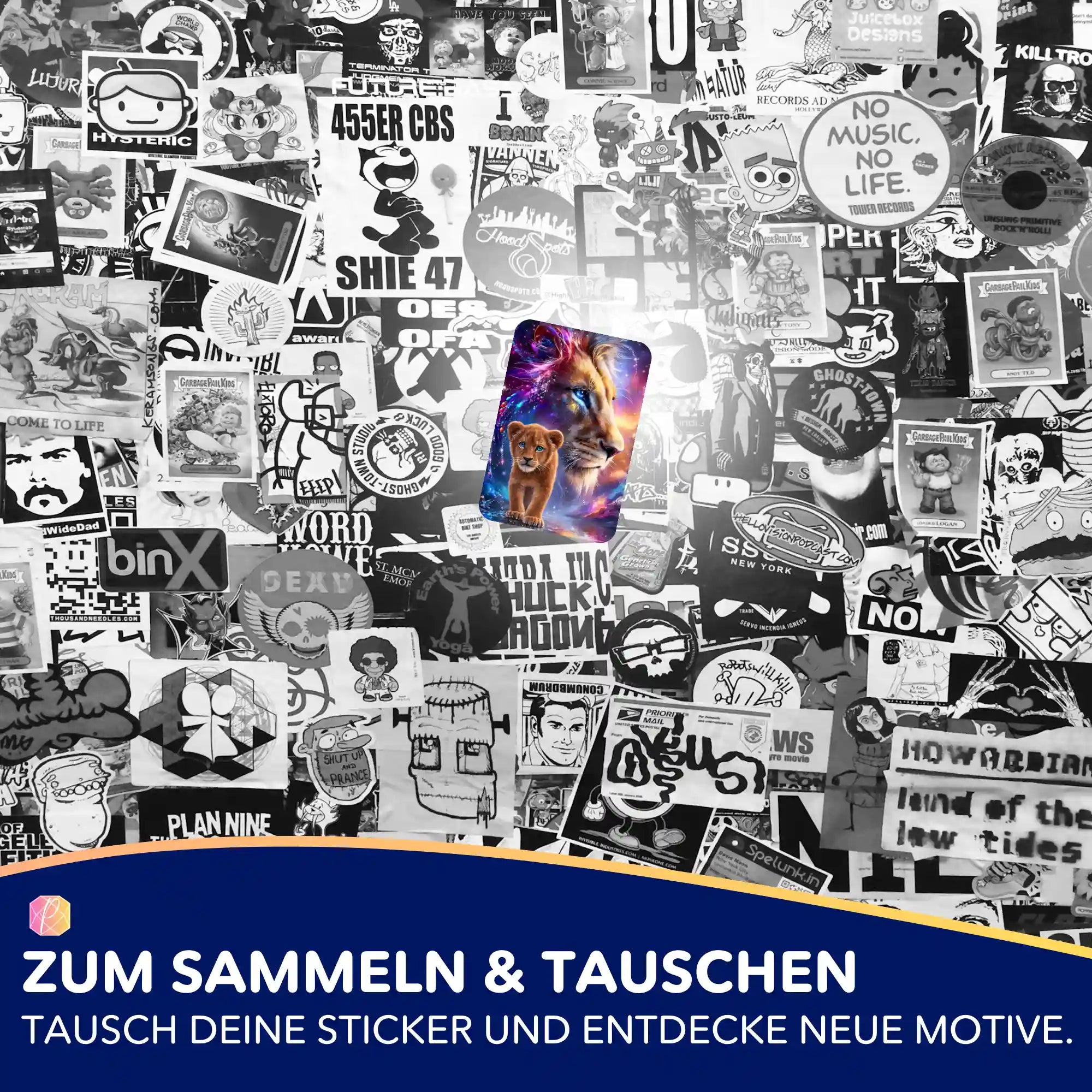 Buntes Löwen-Sticker-Set für Diamond Painting und DIY-Projekte von Picmondoo zum Sammeln und Verzieren