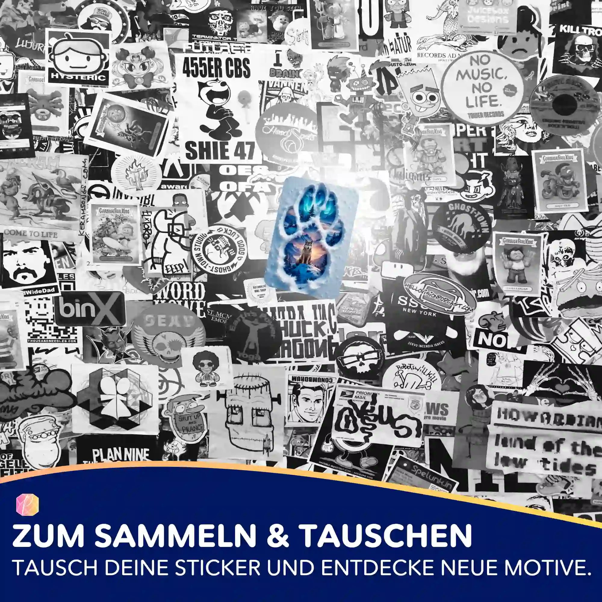 Aufkleber 5er-Set - Spuren der Freiheit