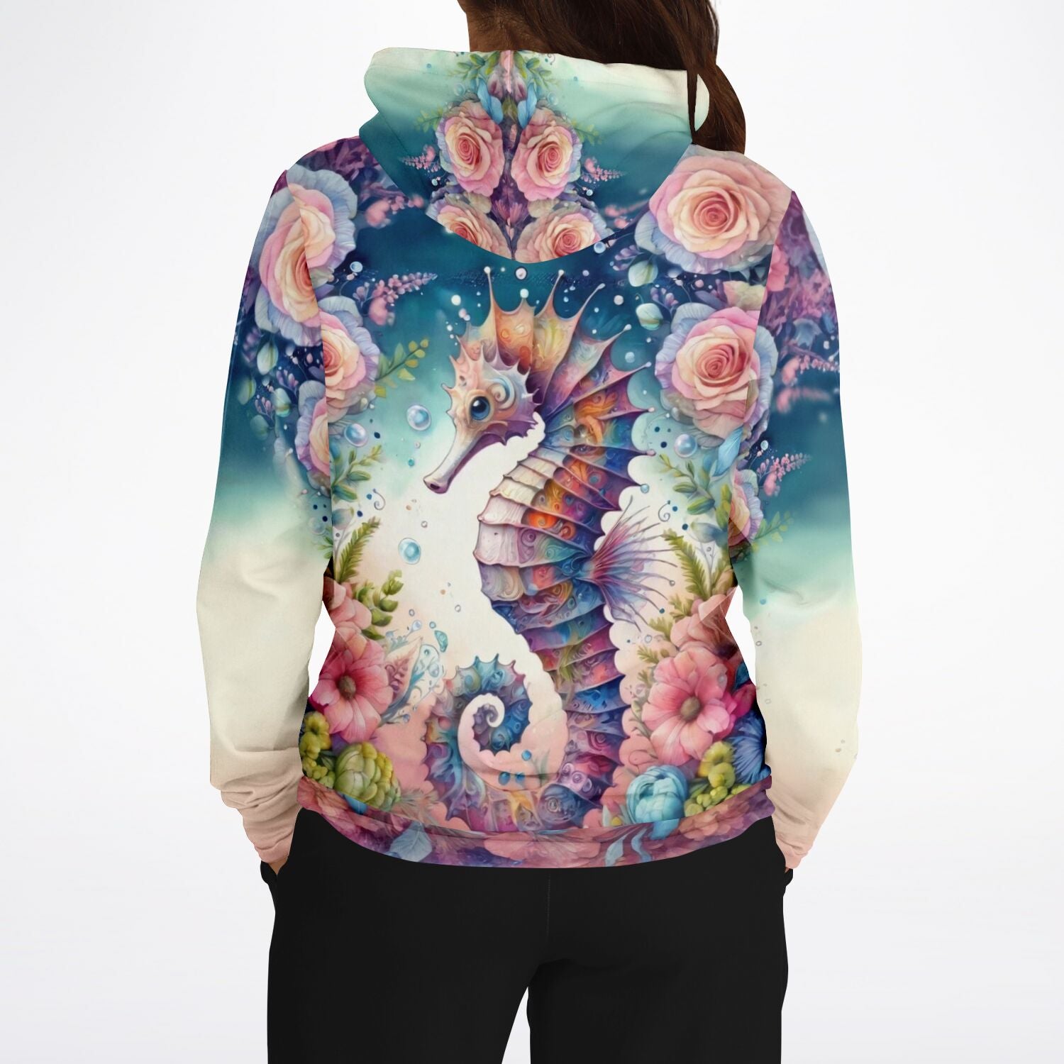 Dreamer Hoodie - Seepferdchen Blütentraum