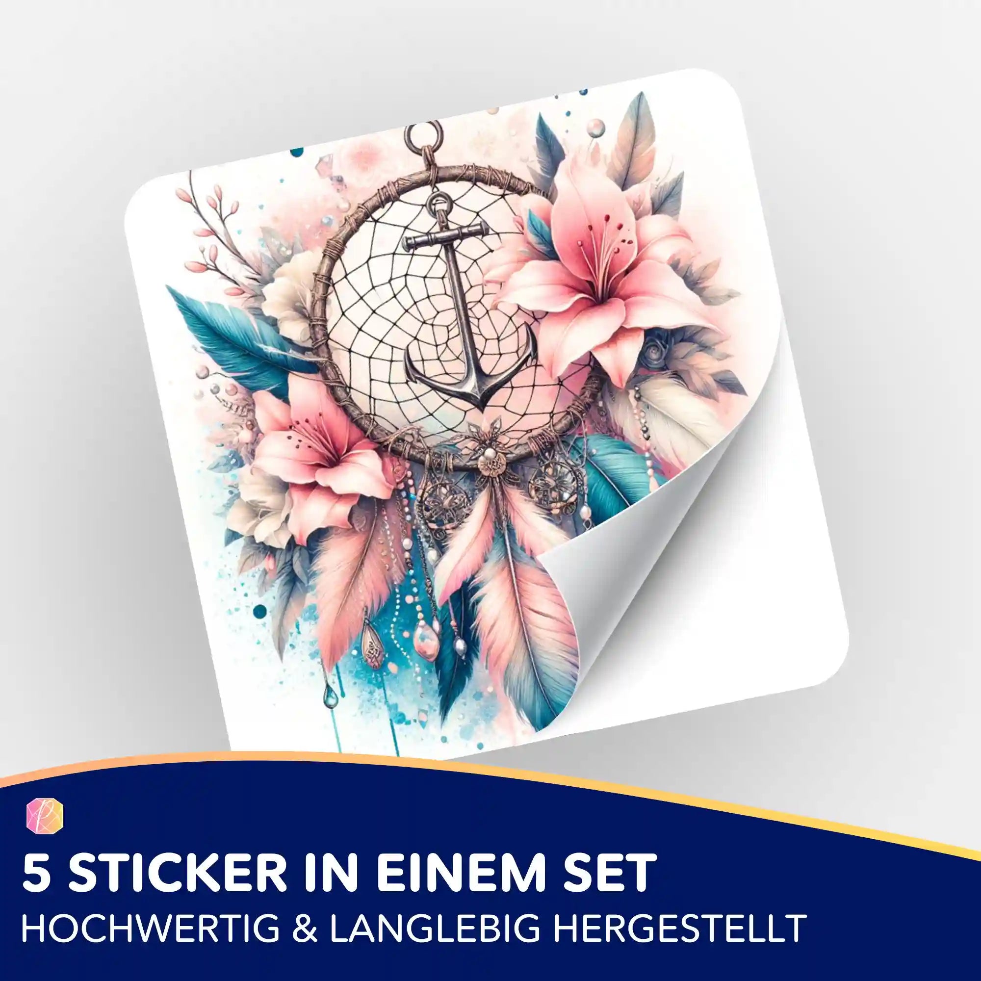Aufkleber 5er-Set - Dream Anker