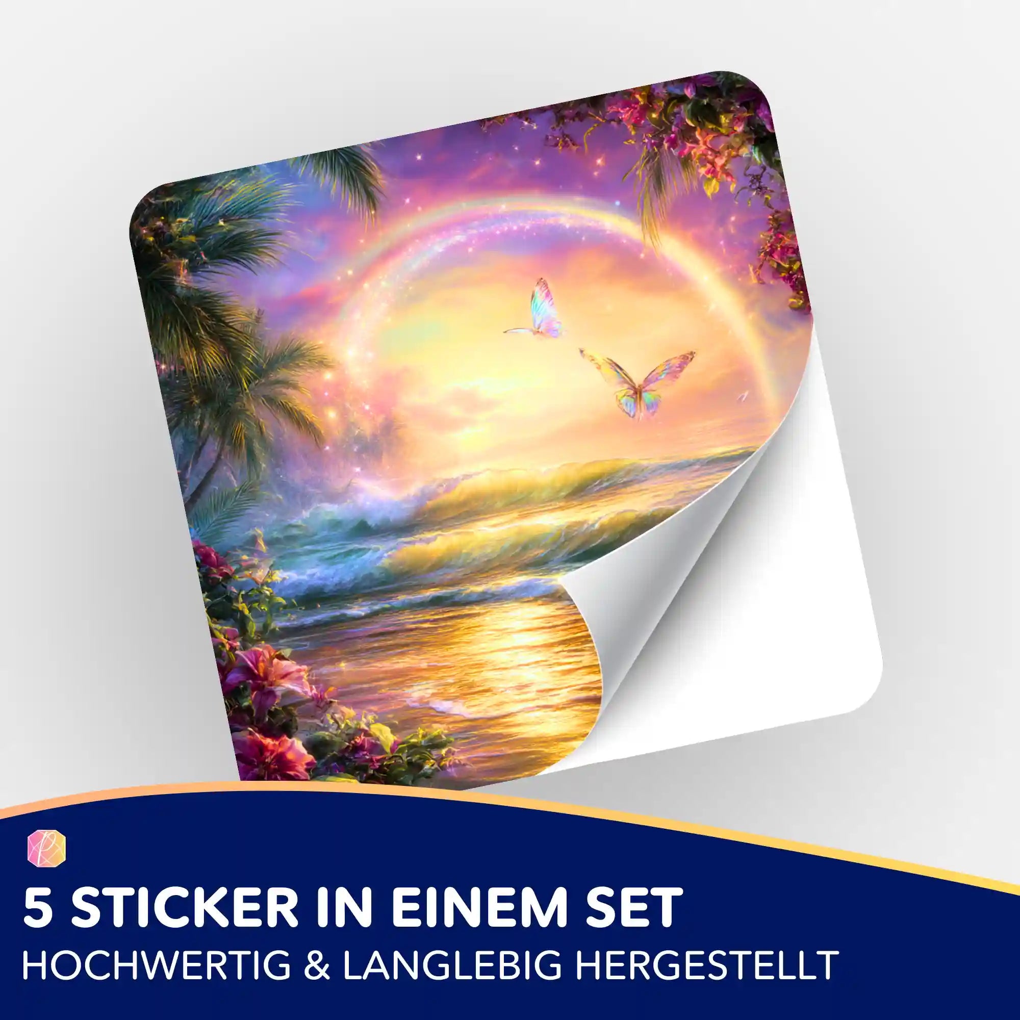 Aufkleber 5er-Set - Zwischen Himmel und Meer
