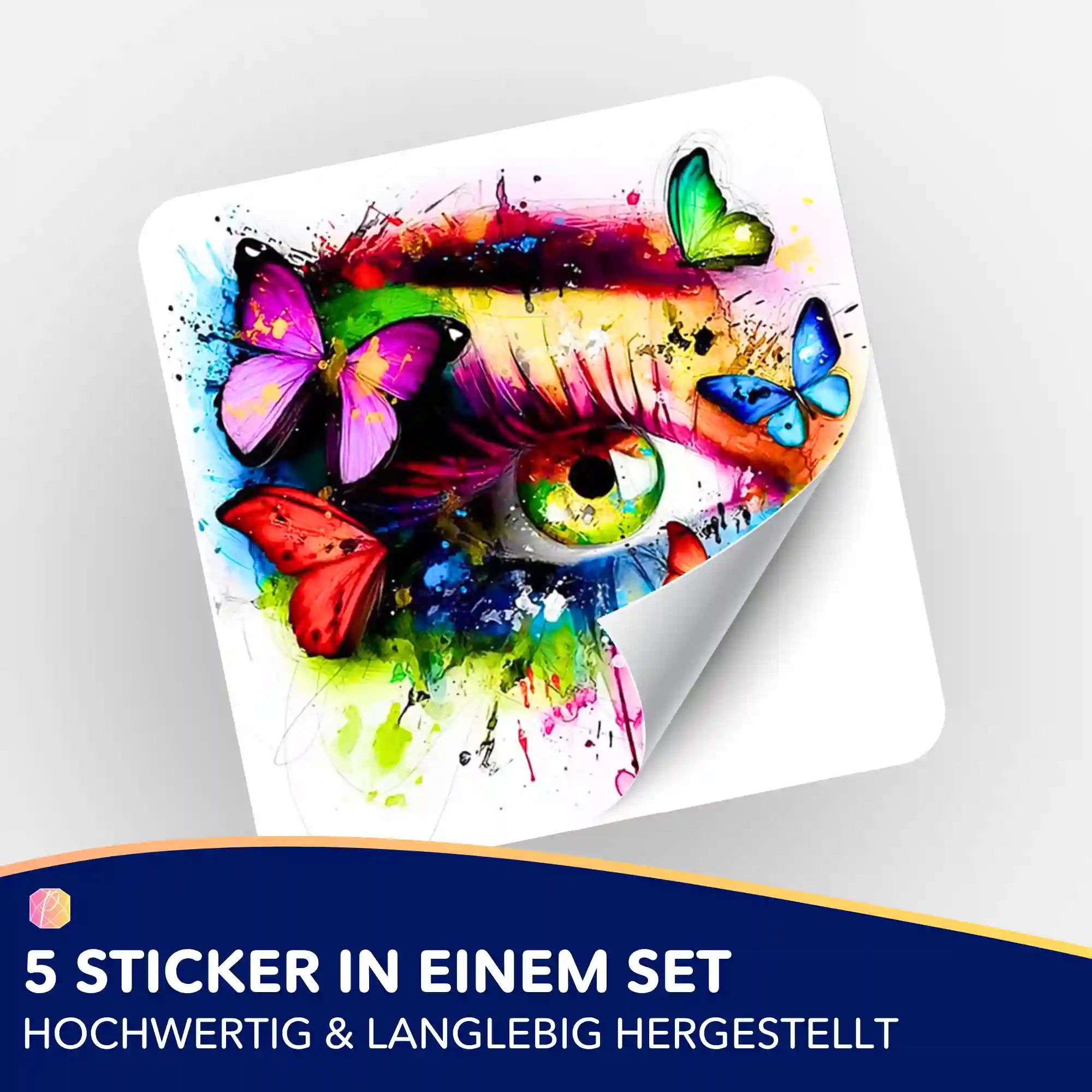 Aufkleber 5er-Set - Eye of Butterflies