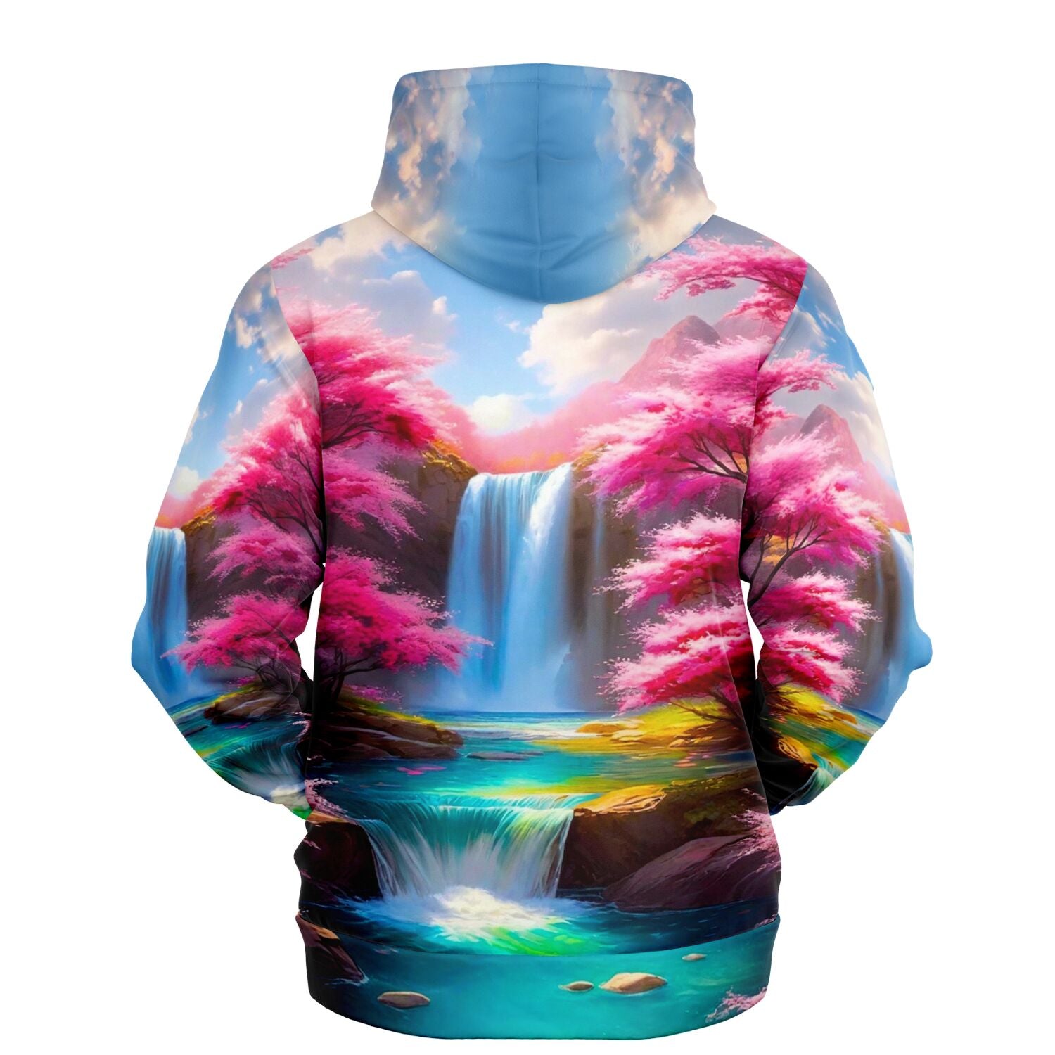 Dreamer Hoodie - Kirschblüten am Wasserfall